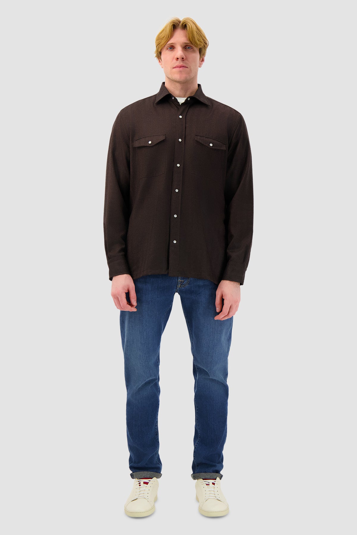 Luigi Borrelli Brown Overshirt