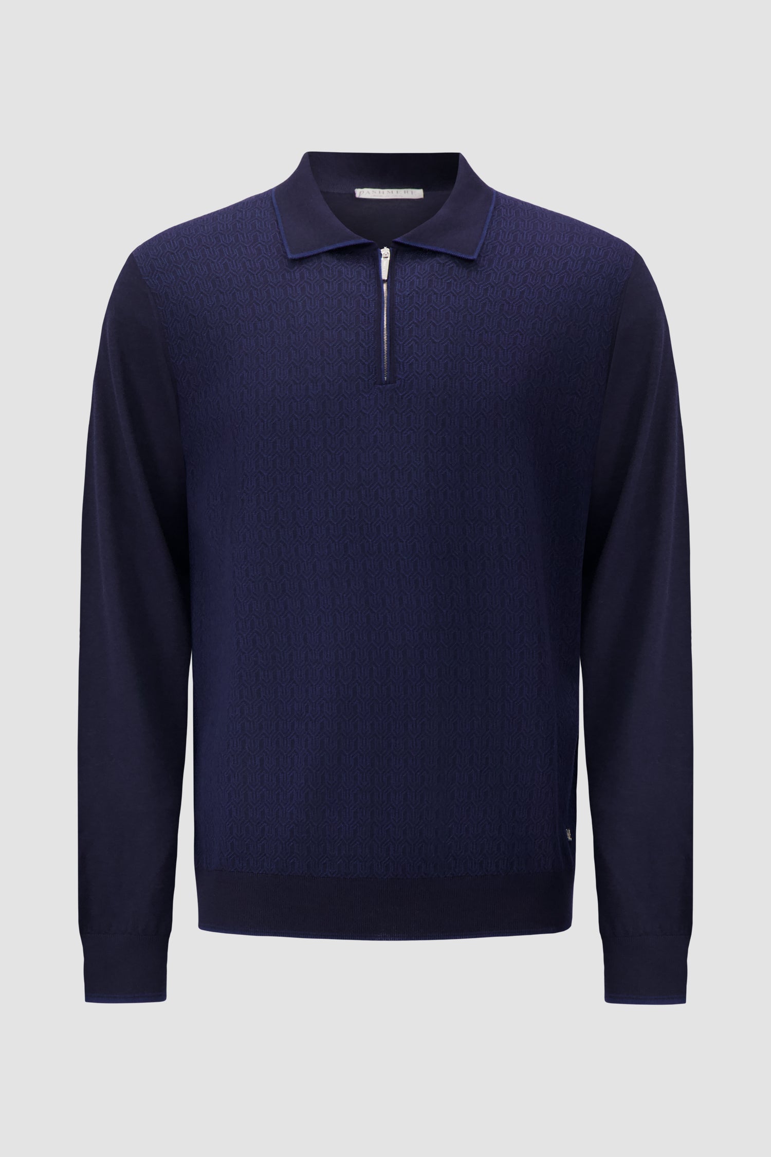Pashmere Long Sleeve Polo Shirt Navy