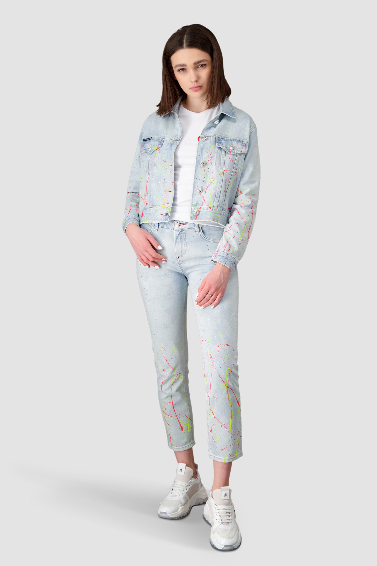 Philipp Plein Painted Denim Jacket