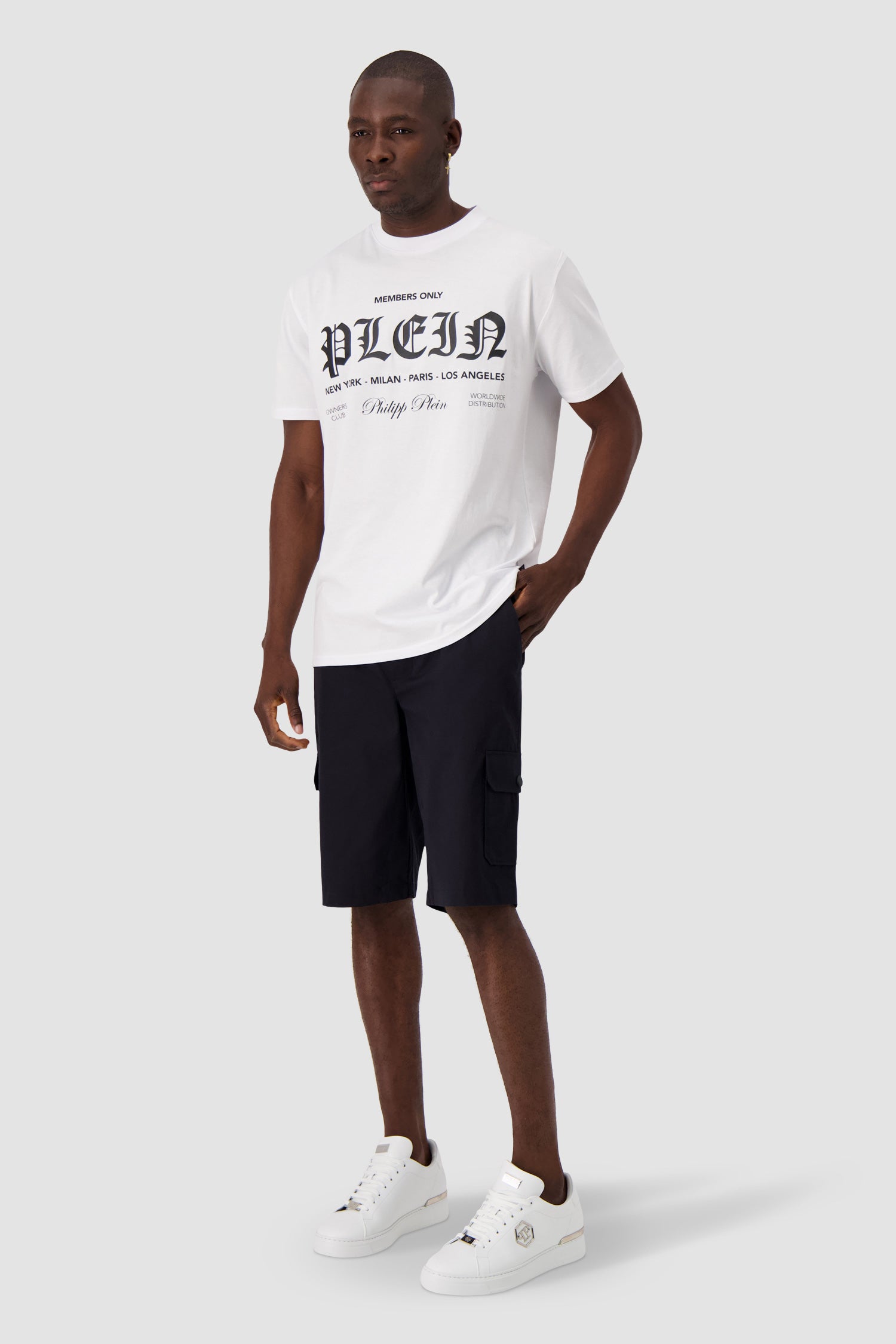 Philipp Plein Black Cargo Shorts