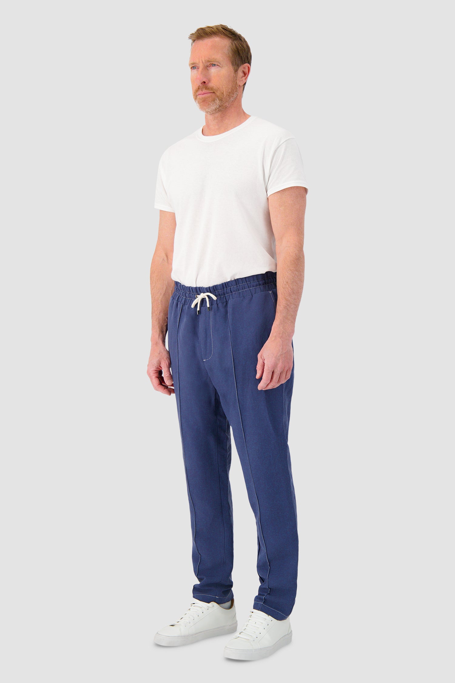 Pantalon en lin Hettabretz - MARINE