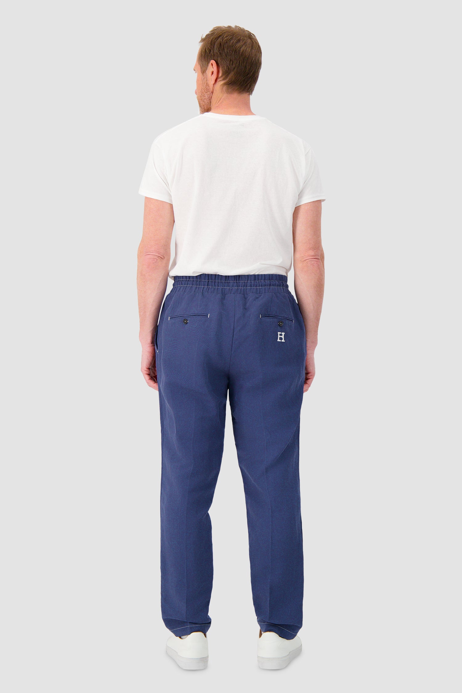 Pantalon en lin Hettabretz - MARINE