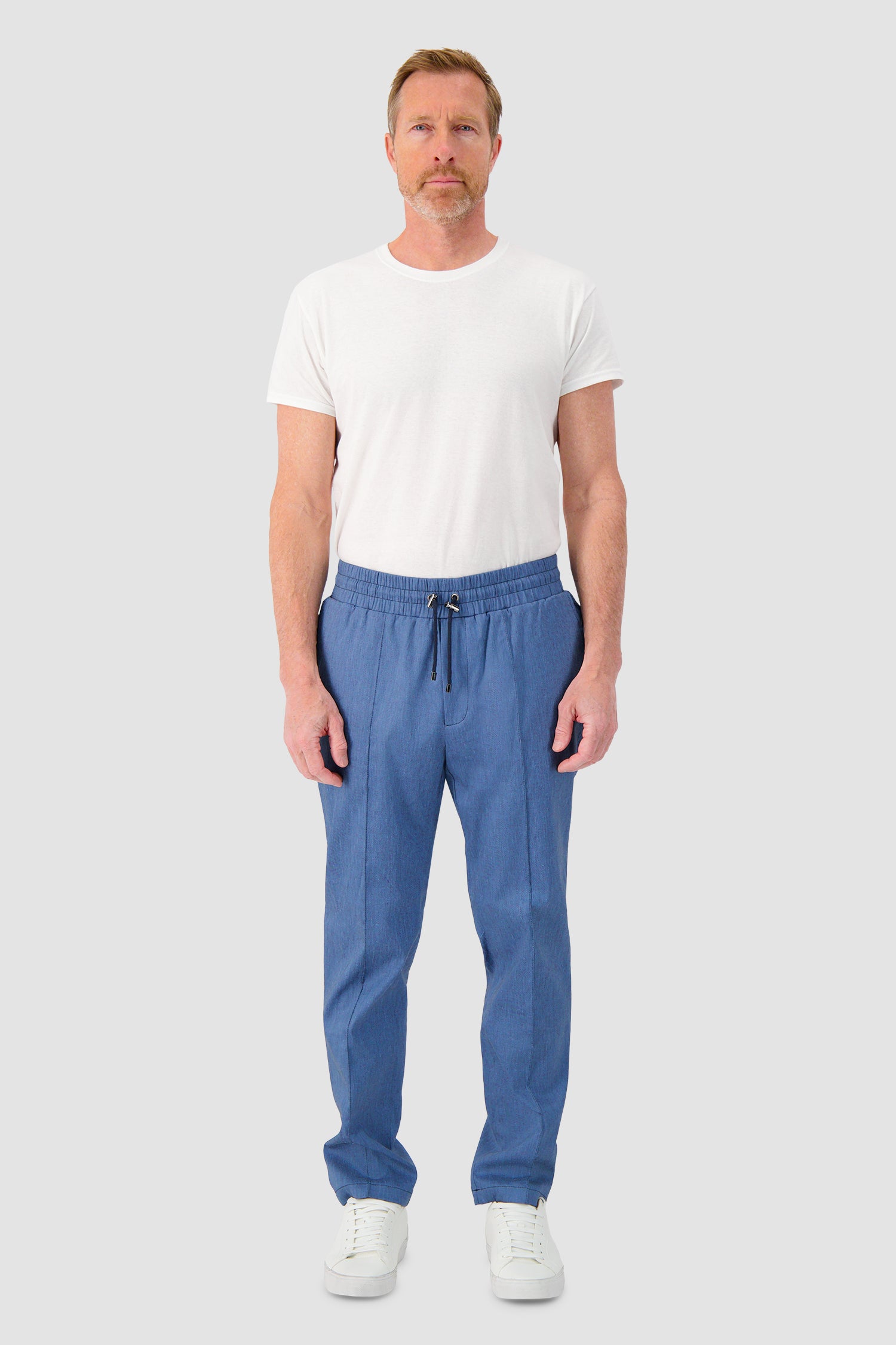 Hettabretz Blue Linen/Cotton Trousers