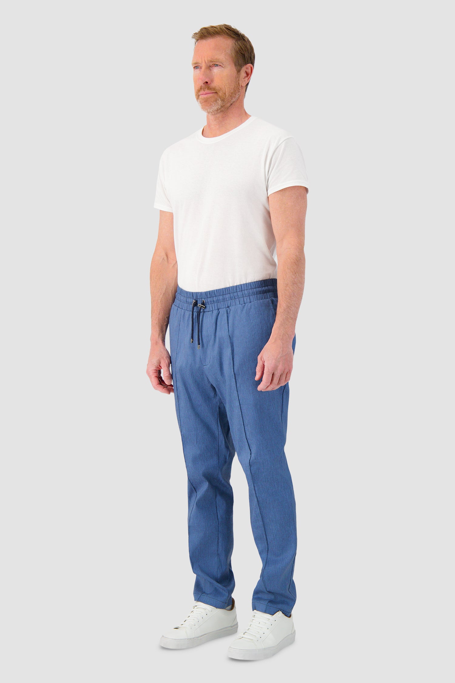 Hettabretz Blue Linen/Cotton Trousers