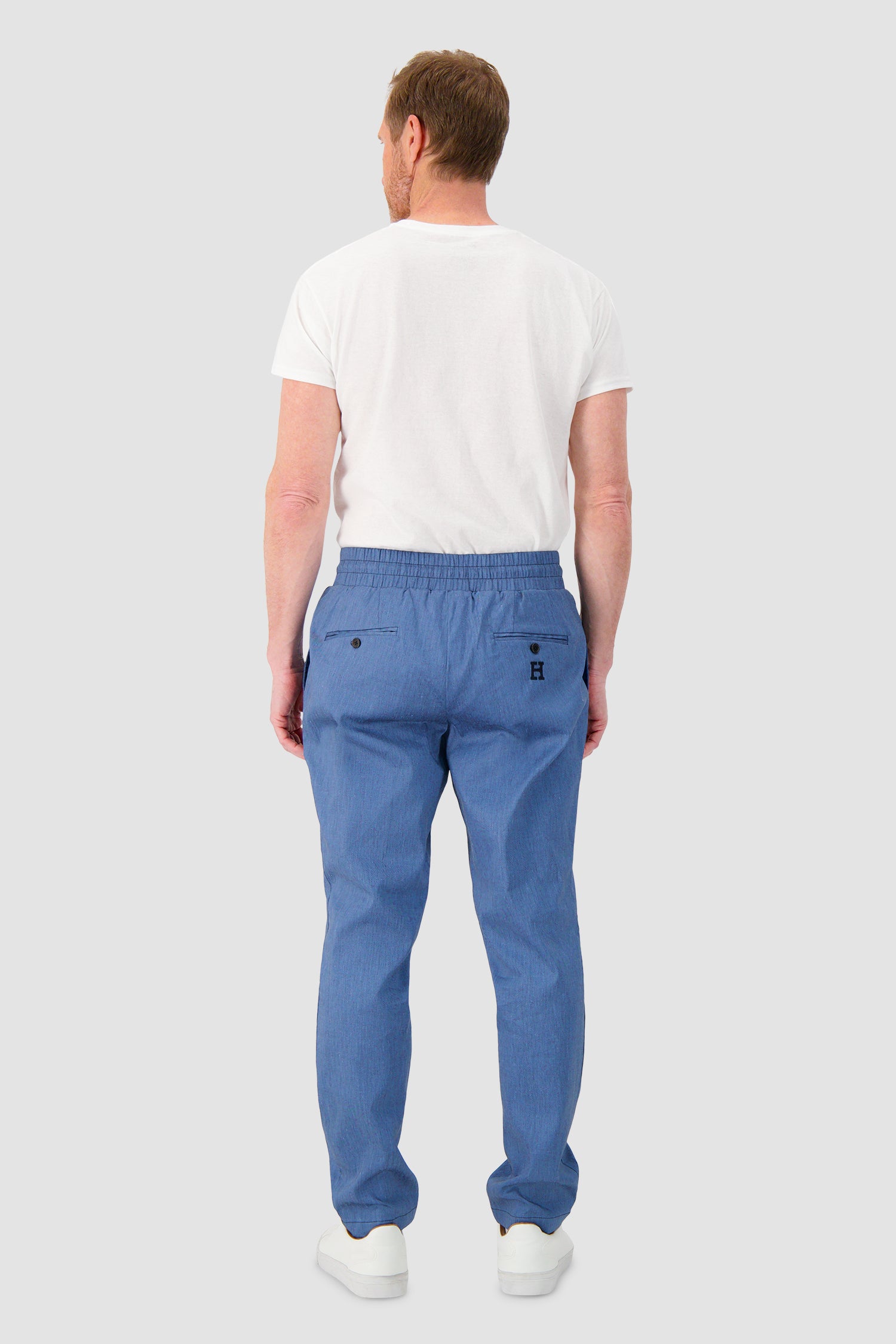 Hettabretz Blue Linen/Cotton Trousers