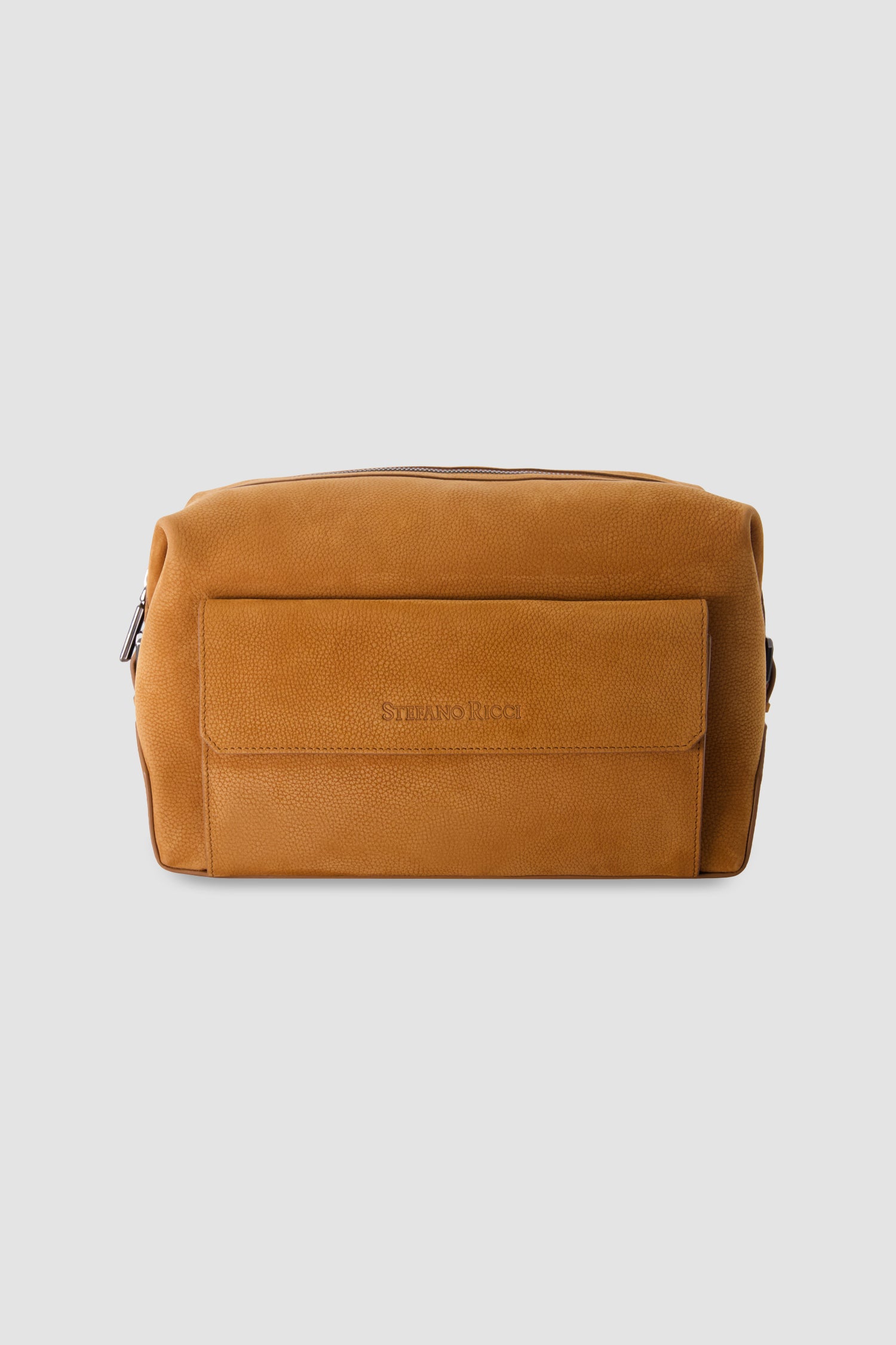 Stefano Ricci Brown Vitello Leather Toiletry Bag