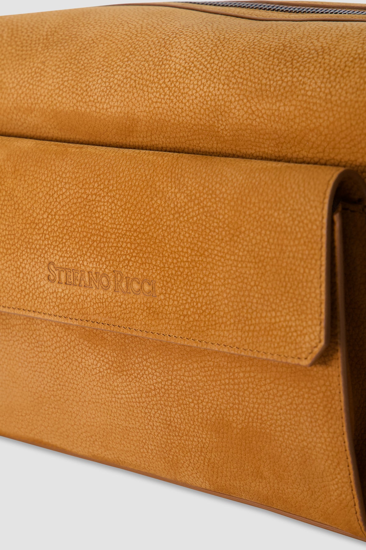 Stefano Ricci Brown Vitello Leather Toiletry Bag
