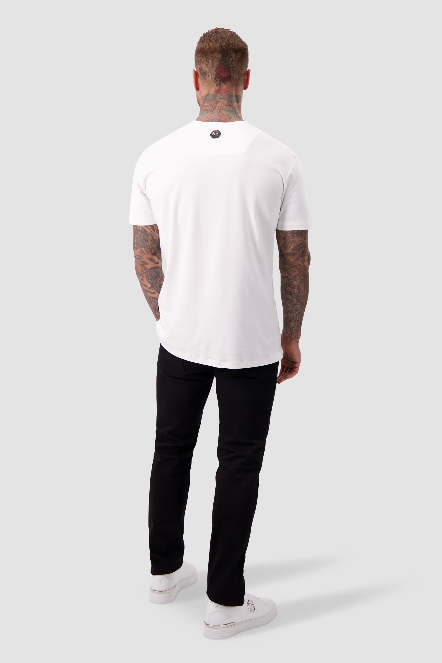 Philipp Plein White Round Neck SS T-Shirt