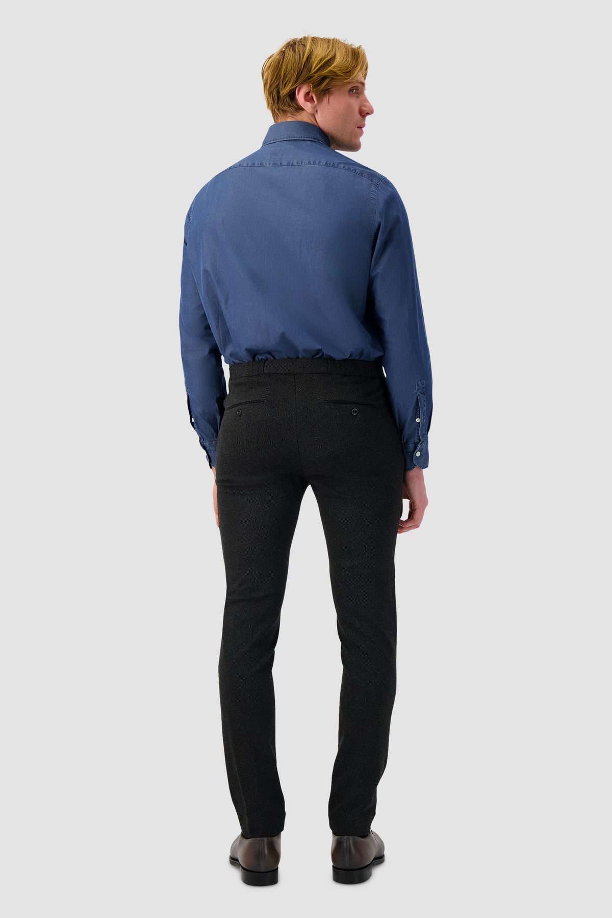 Luigi Borrelli Blue Cotton Denim Shirt