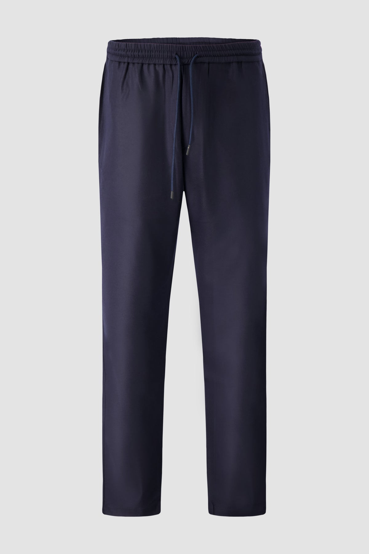 Sease Navy Virgin Wool Drawstring Tousers