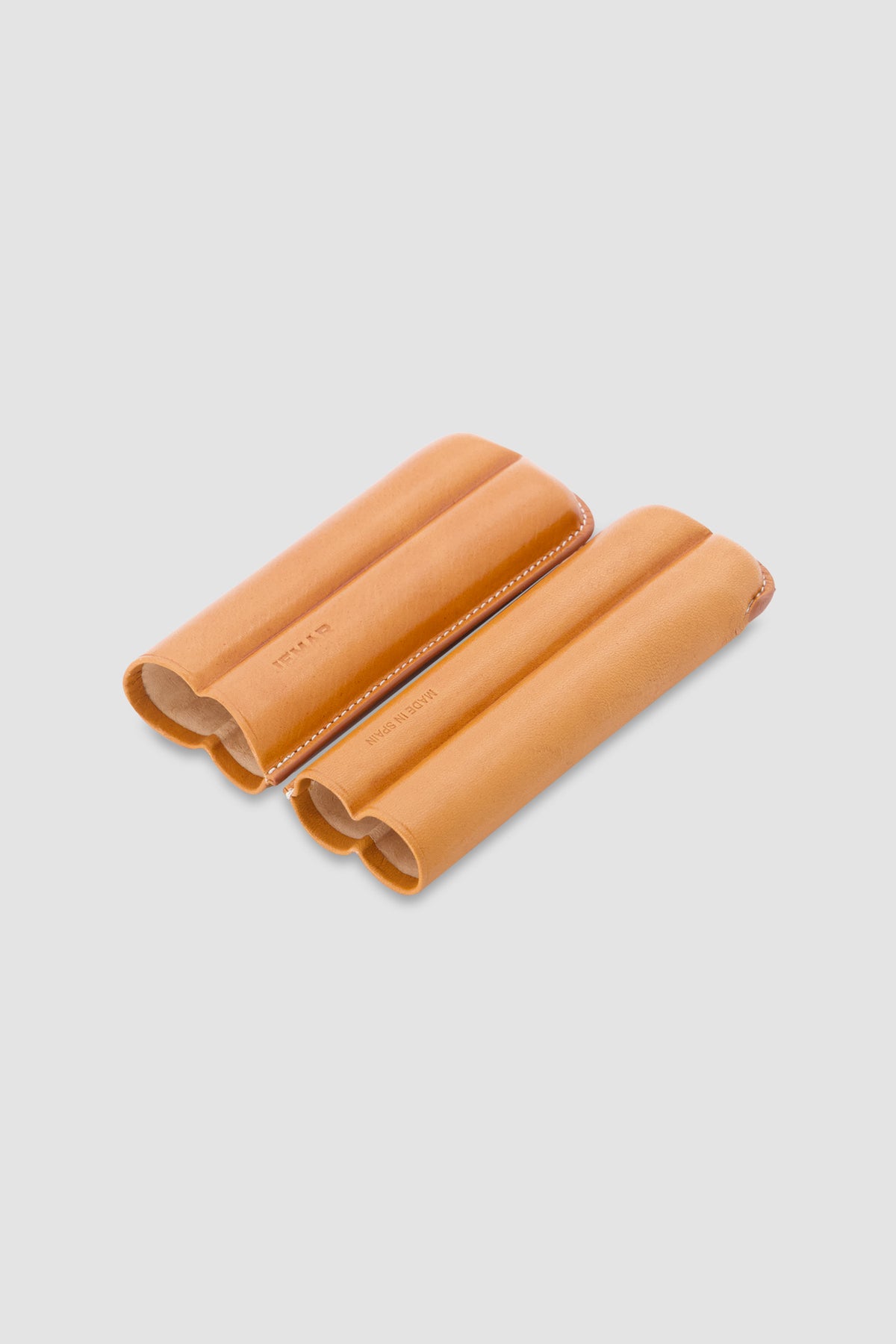 Jemar Cognac Double Leather Cigar Case