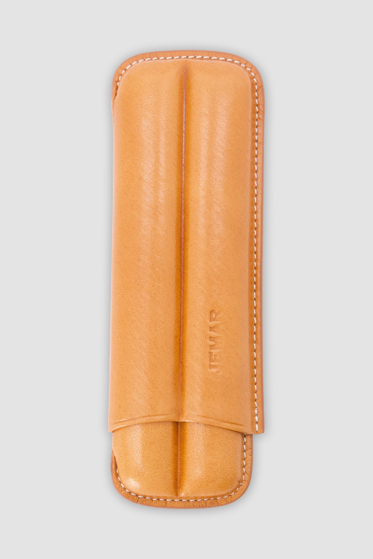 Jemar Cognac Double Leather Cigar Case