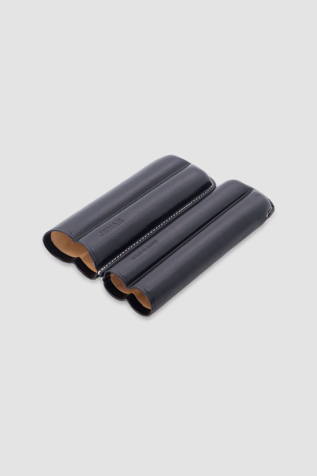 Jemar Black Double Leather Cigar Case
