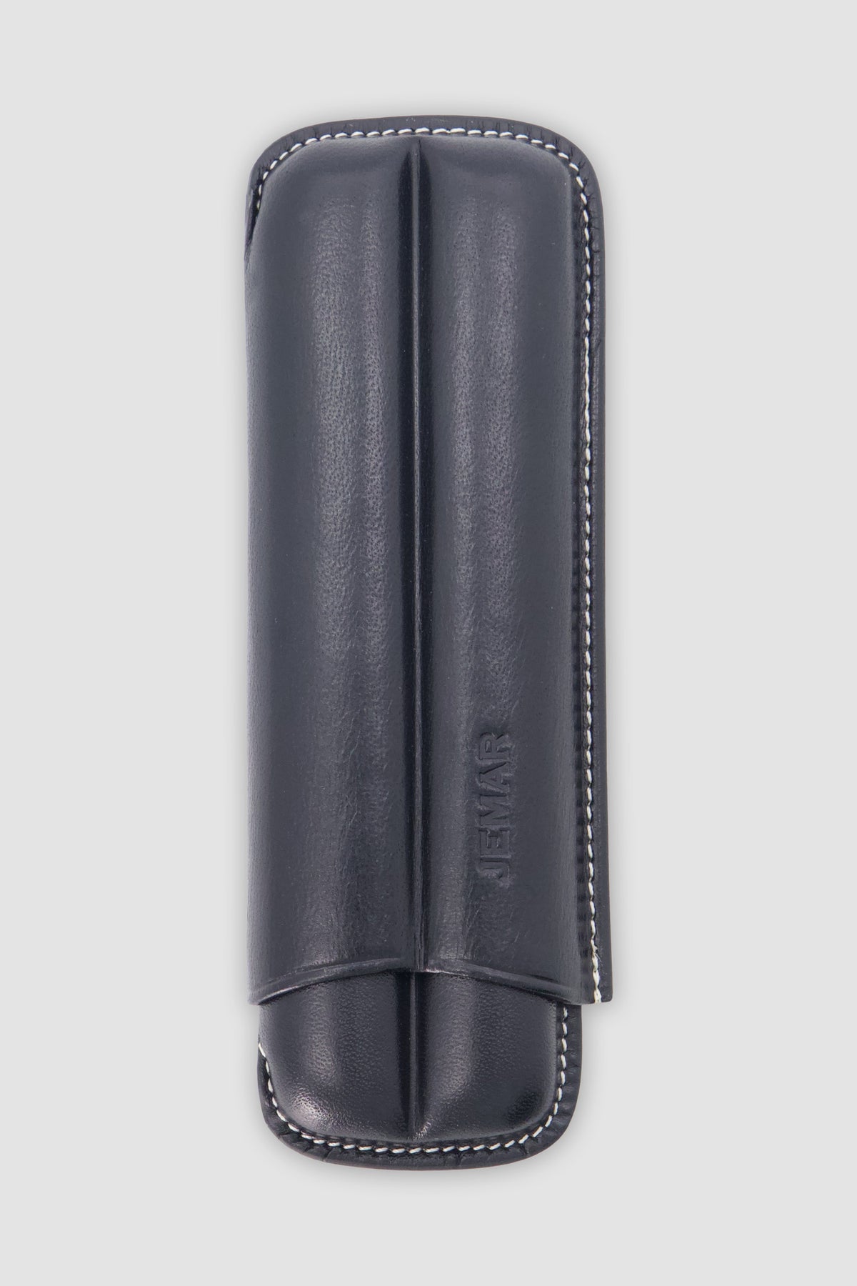 Jemar Black Double Leather Cigar Case