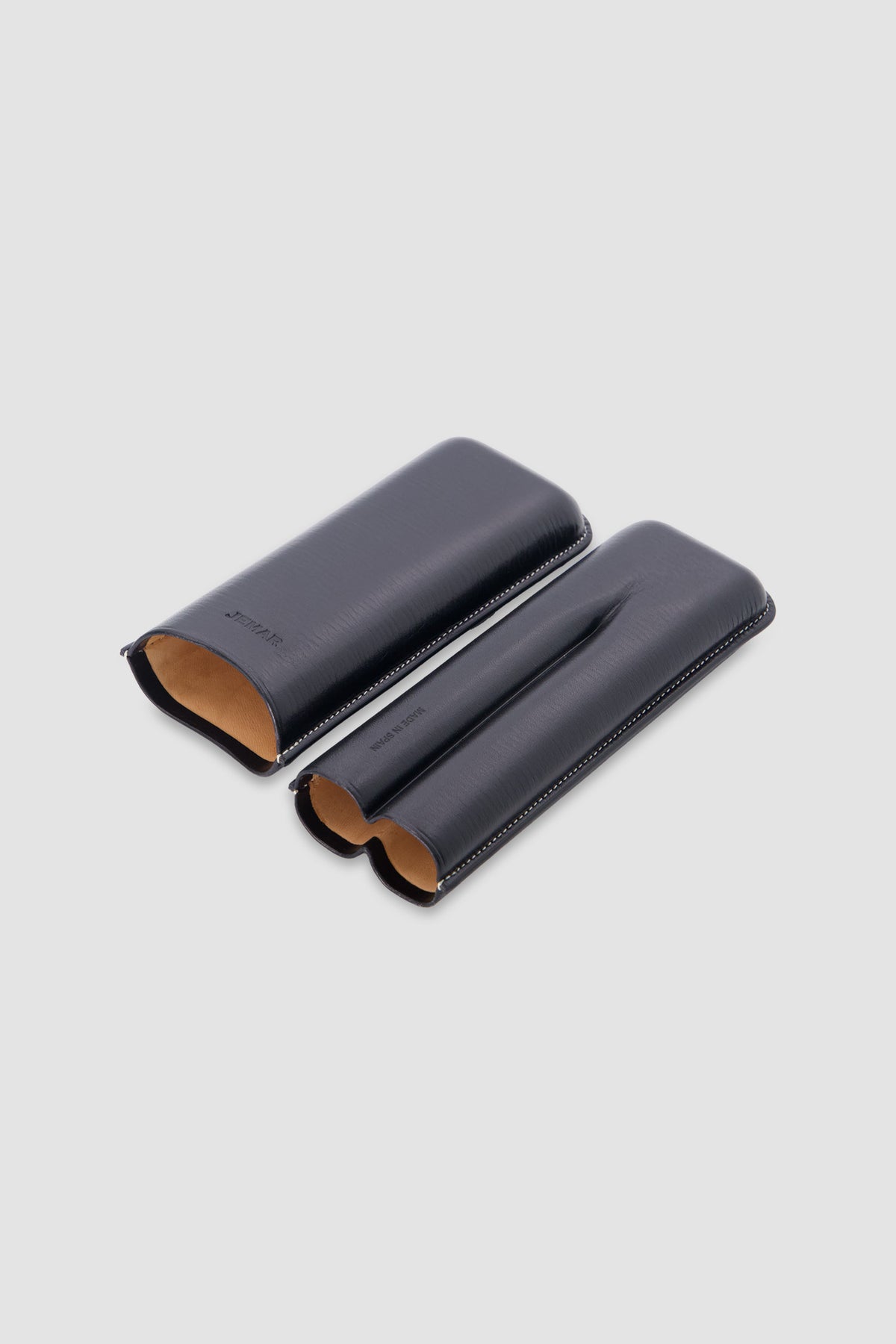 Jemar Black Double Leather Cigar Case