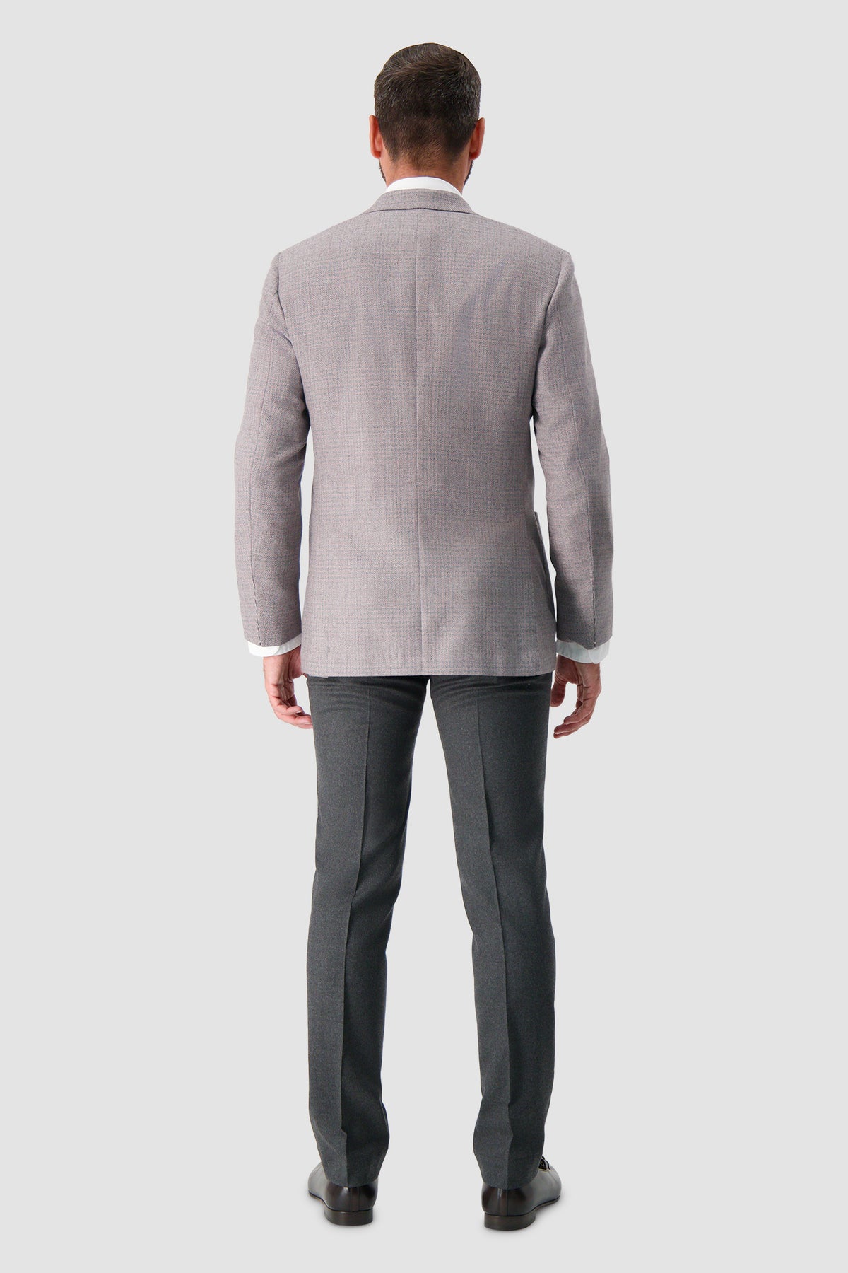 Sartorio Grey Houndstooth Wool Blazer