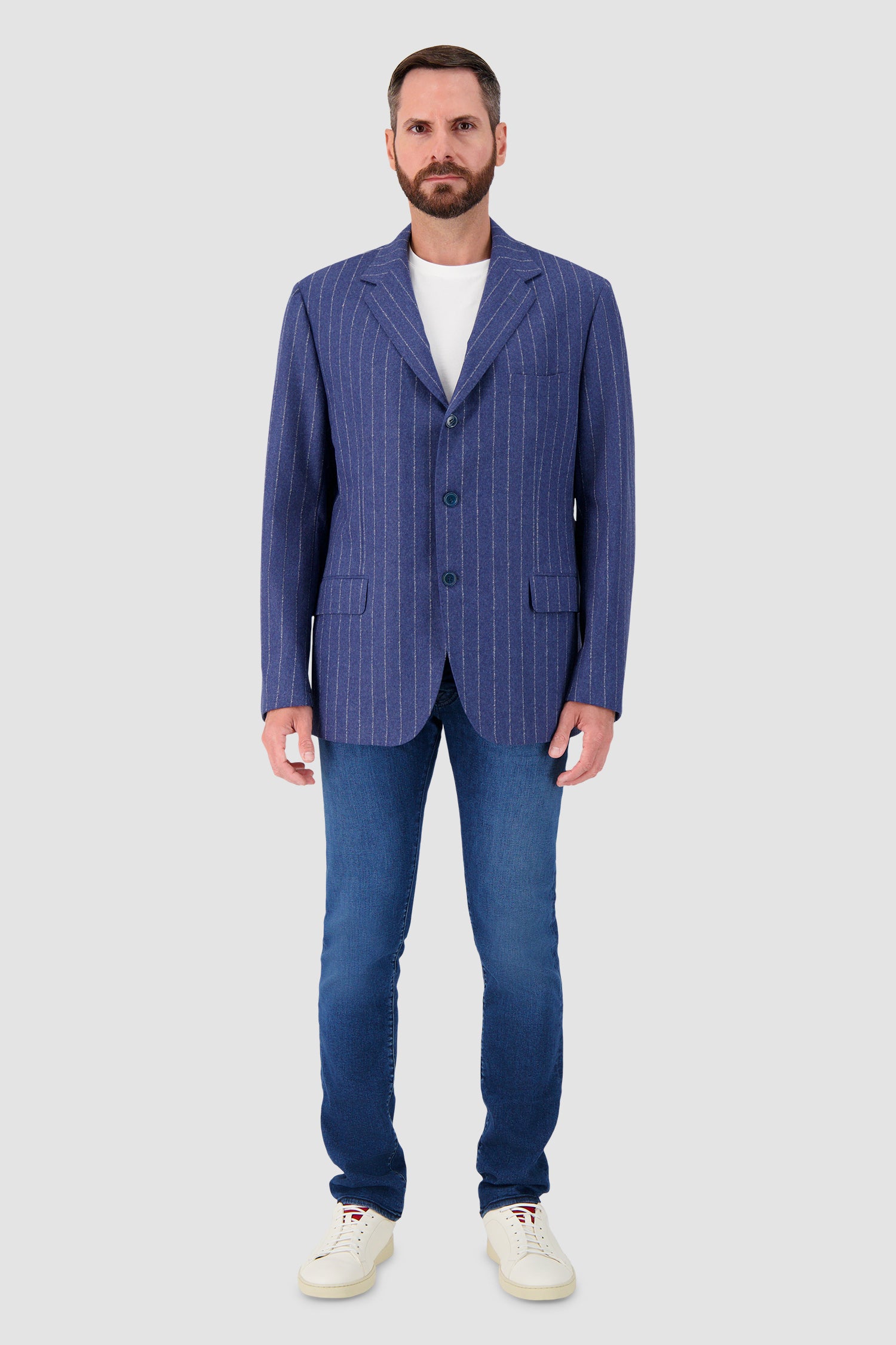 Sartorio Blue Pinstripe Blazer