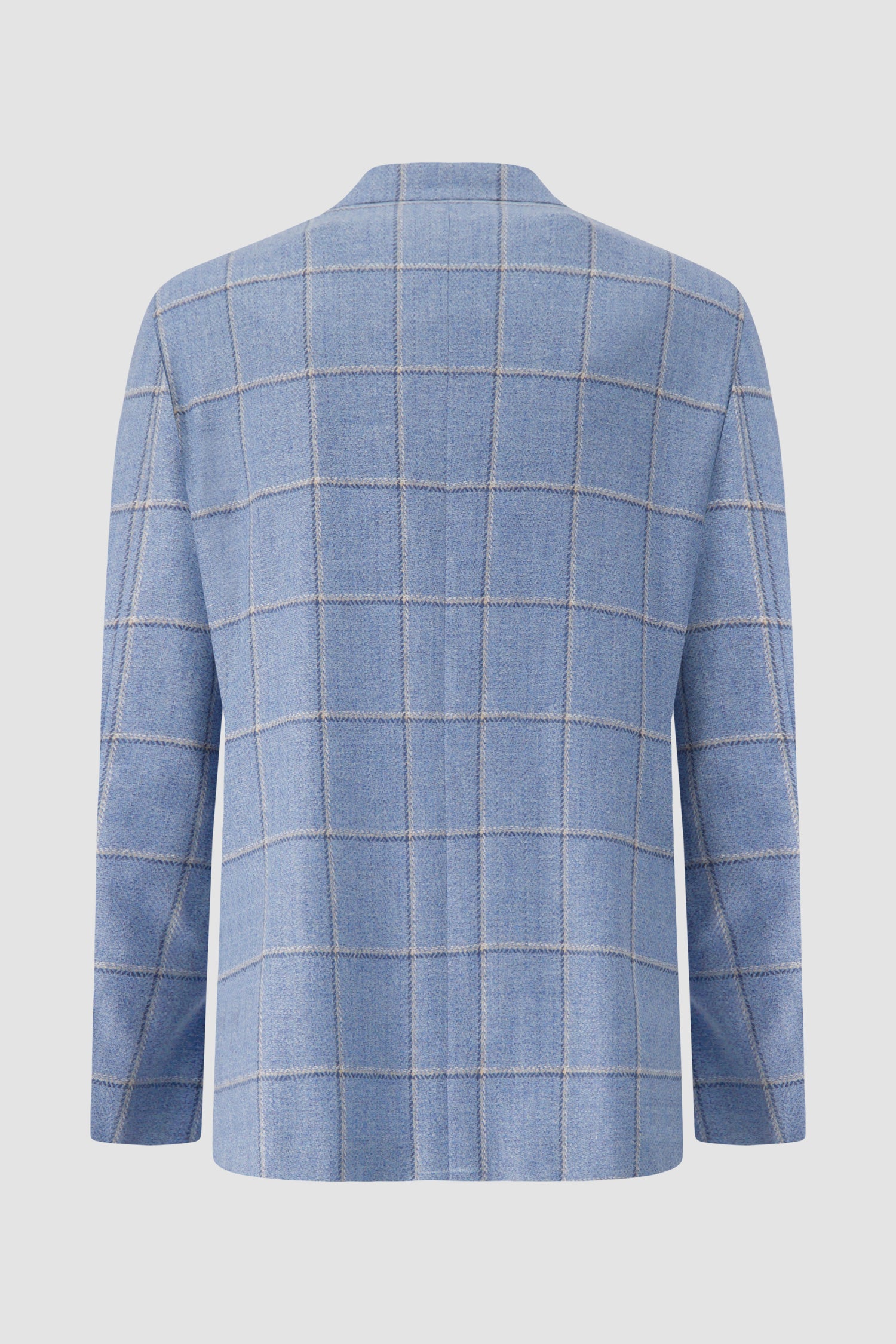 Sartorio Light Blue Plaid Wool/Cashmere Blazer