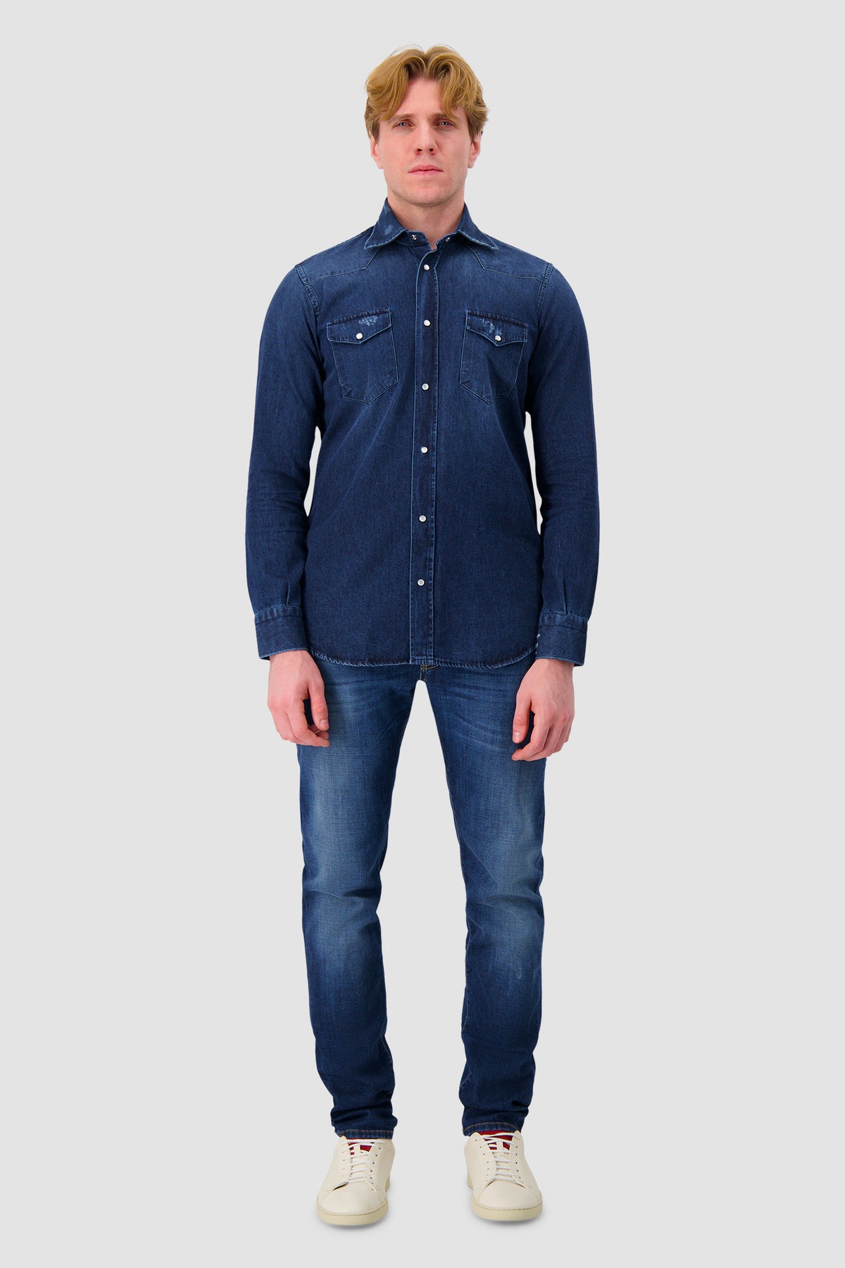 Sartorio Dark Blue Denim Shirt