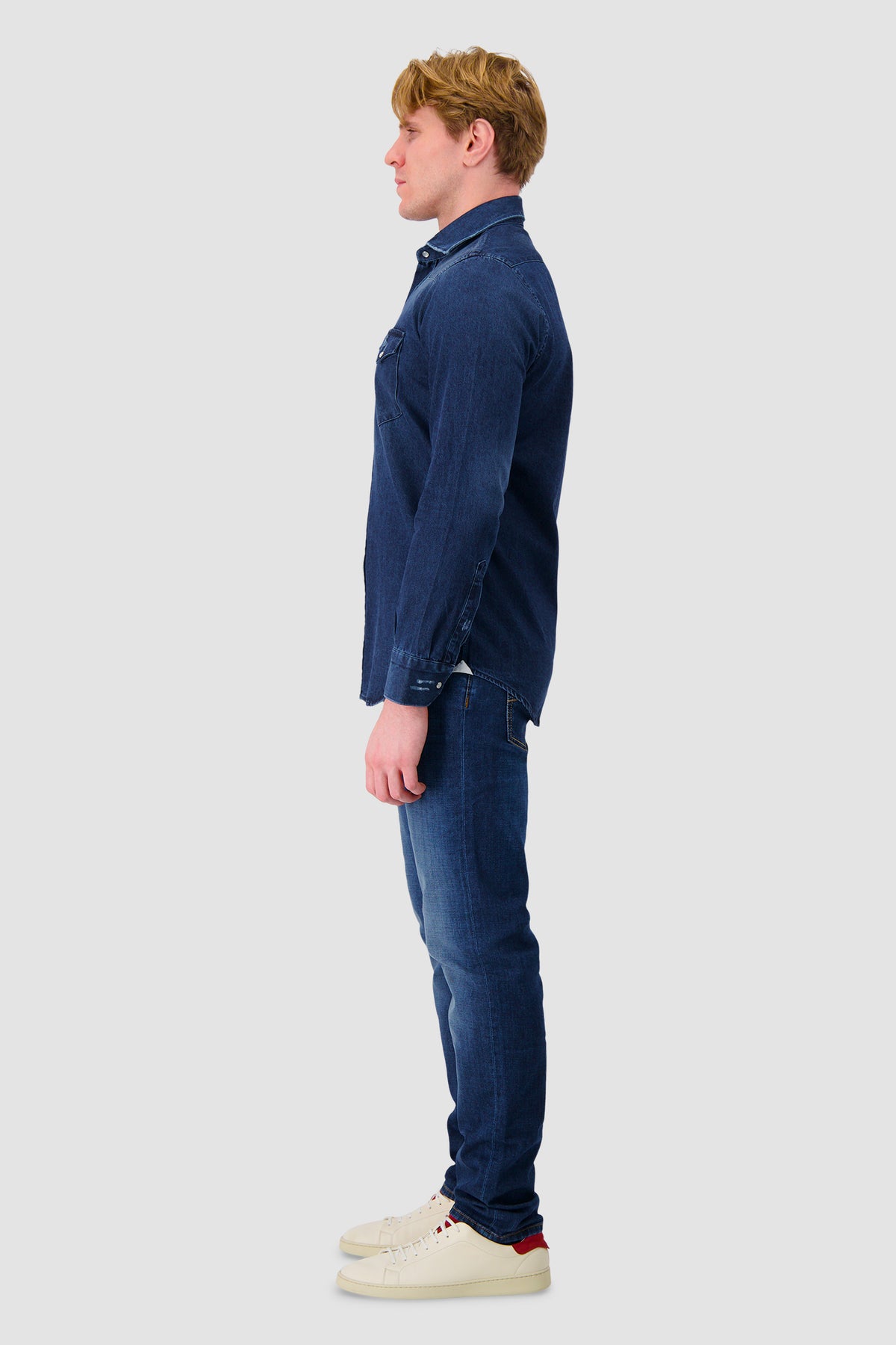 Sartorio Dark Blue Denim Shirt