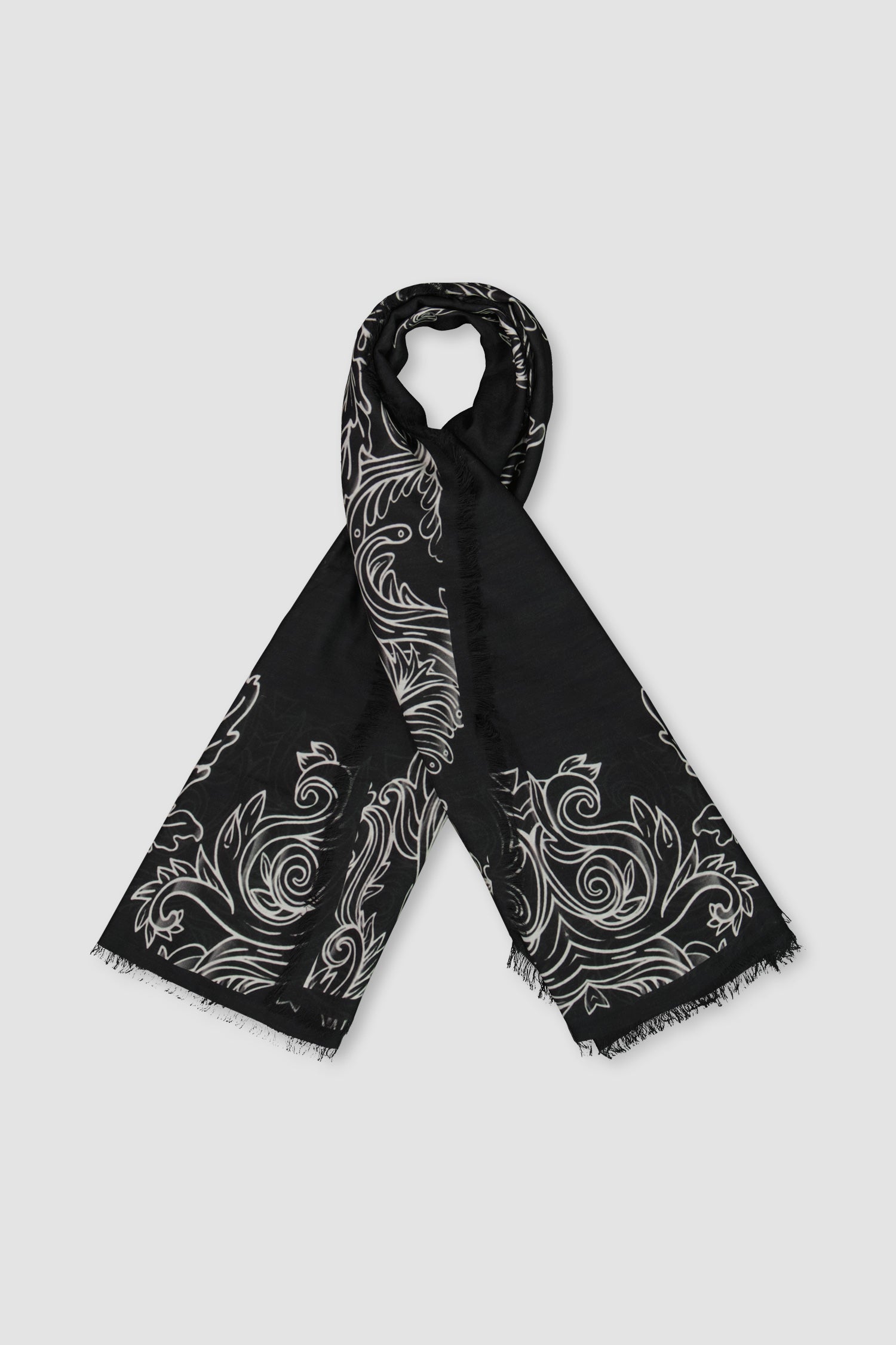 Philipp Plein Black Skull Scarf
