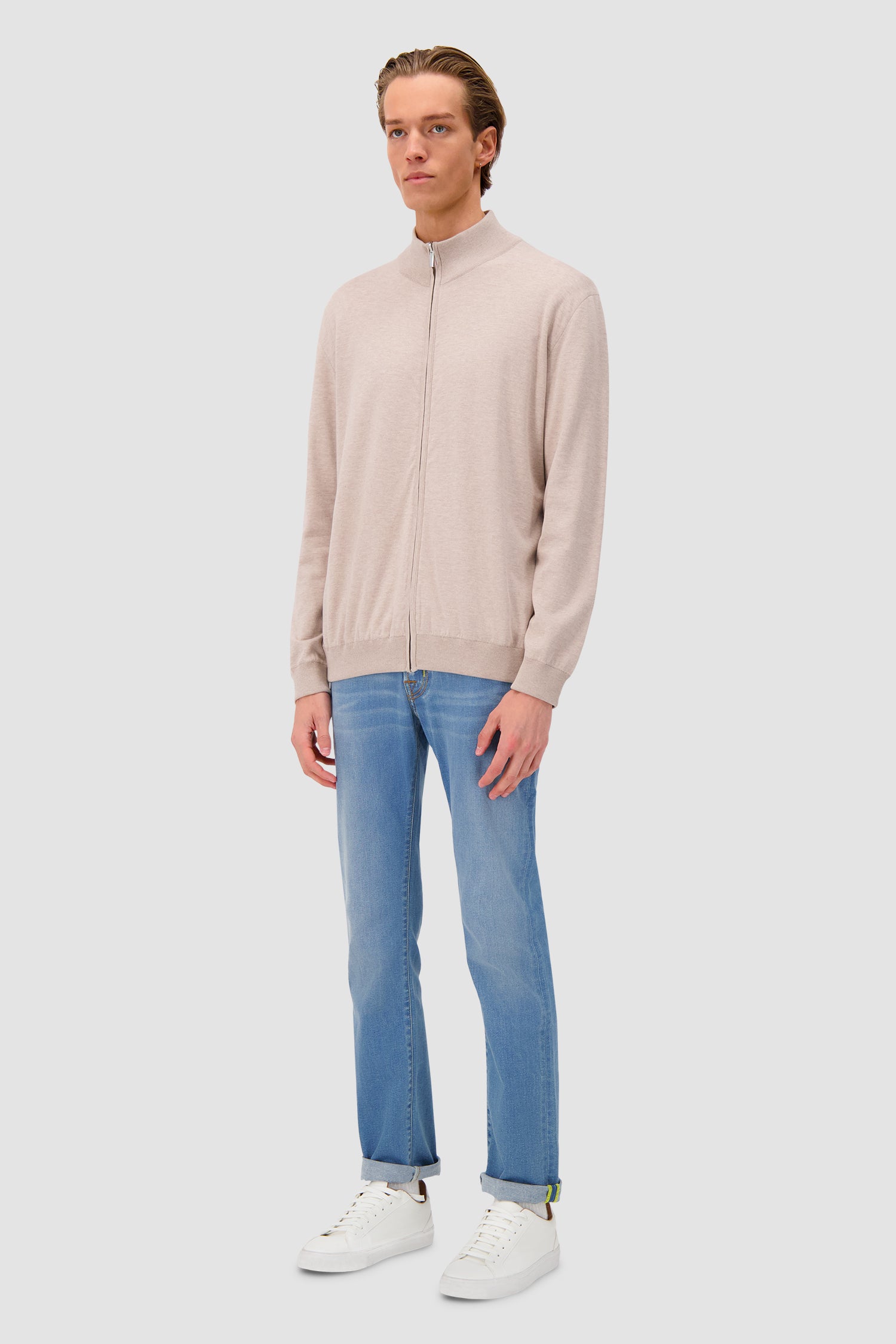 Pashmere Polo, pull zippé intégral