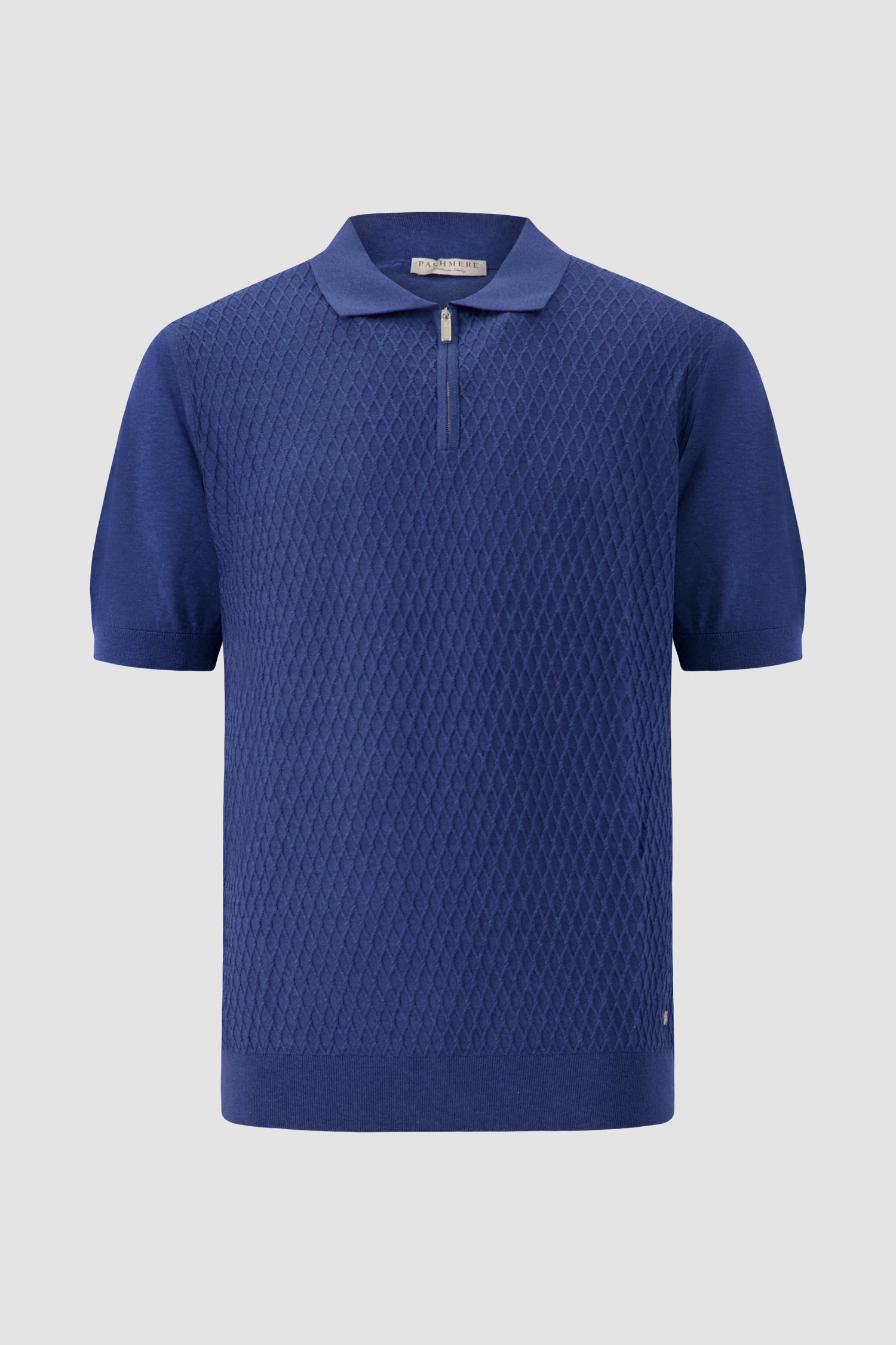 Pashmere Blue Textured Polo