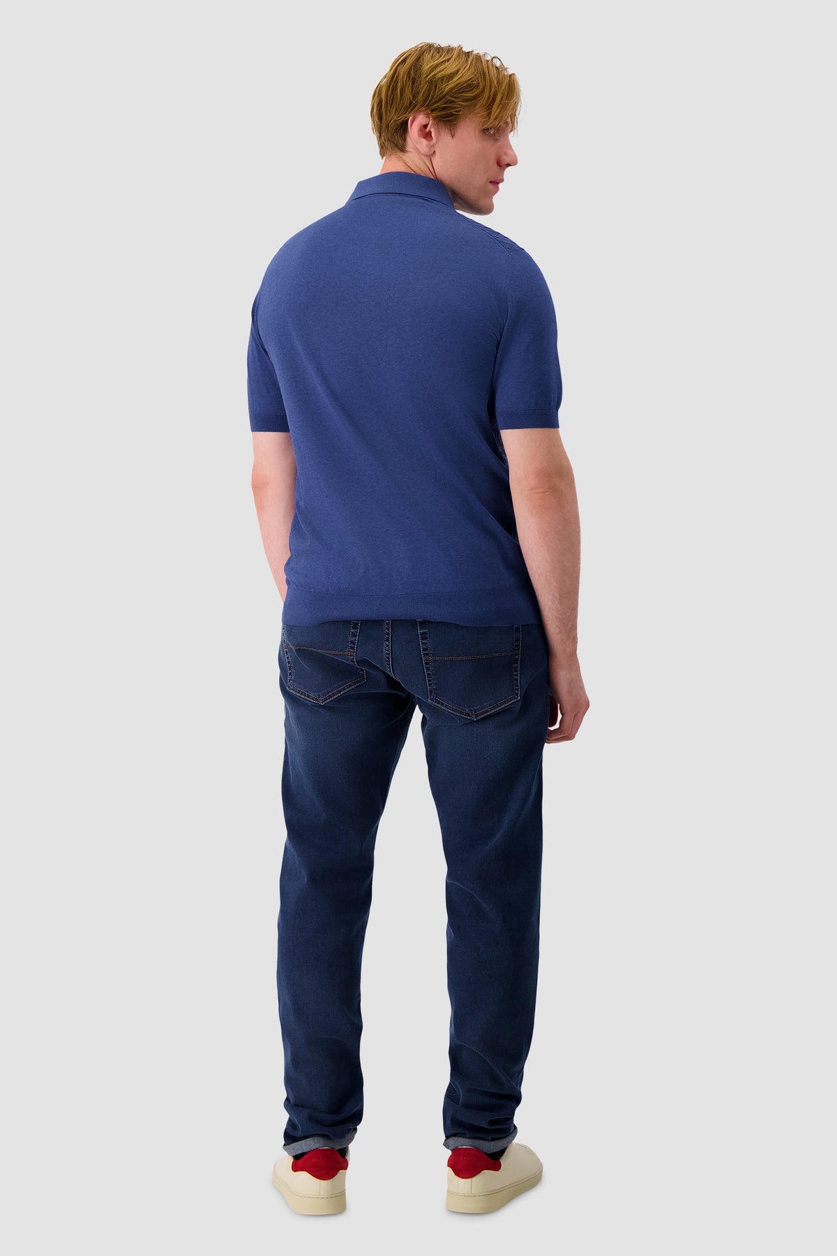 Pashmere Blue Textured Polo