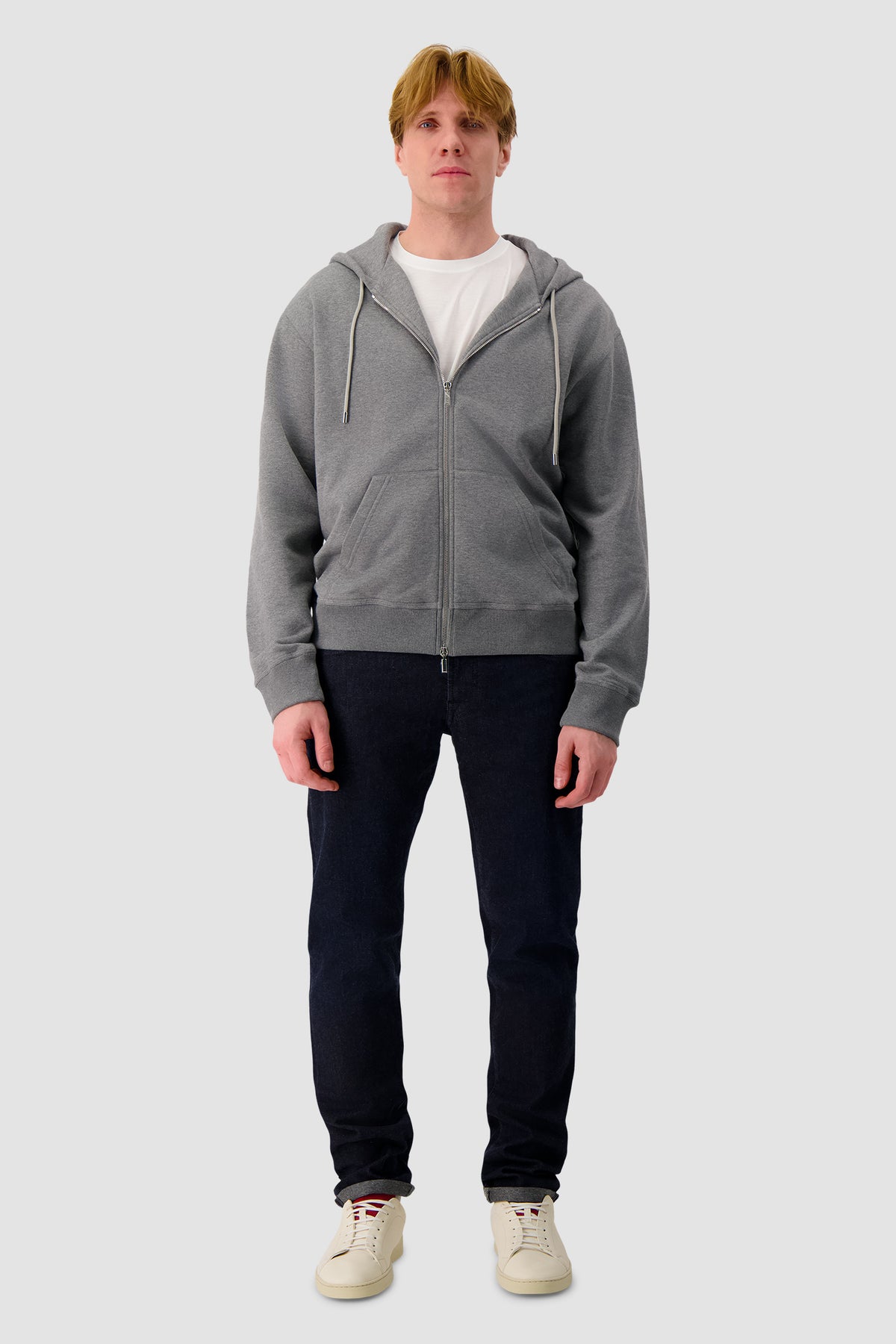 Zilli Grey Zip up Sweatshirt with Hood