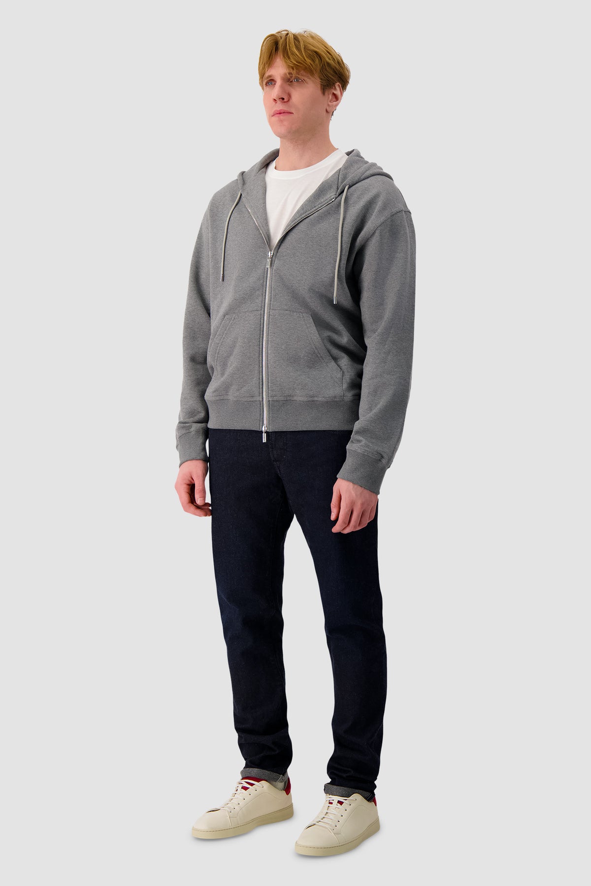 Zilli Grey Zip up Sweatshirt with Hood