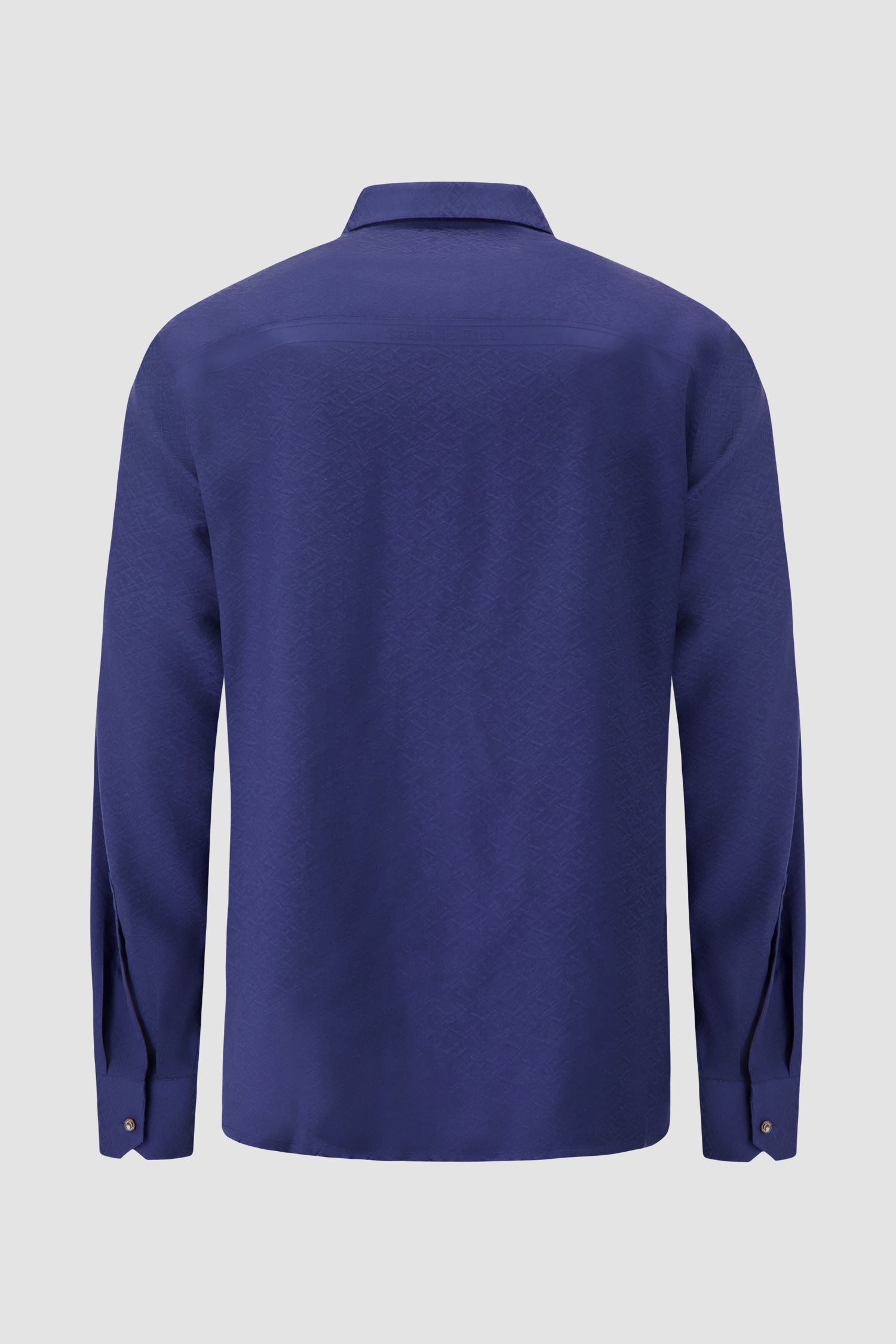 Stefano Ricci Navy Silk Dress Shirt