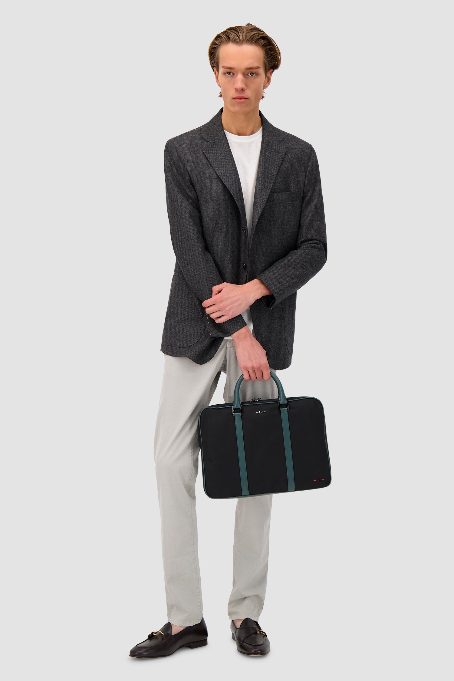 Kiton Deep Navy Business Bag