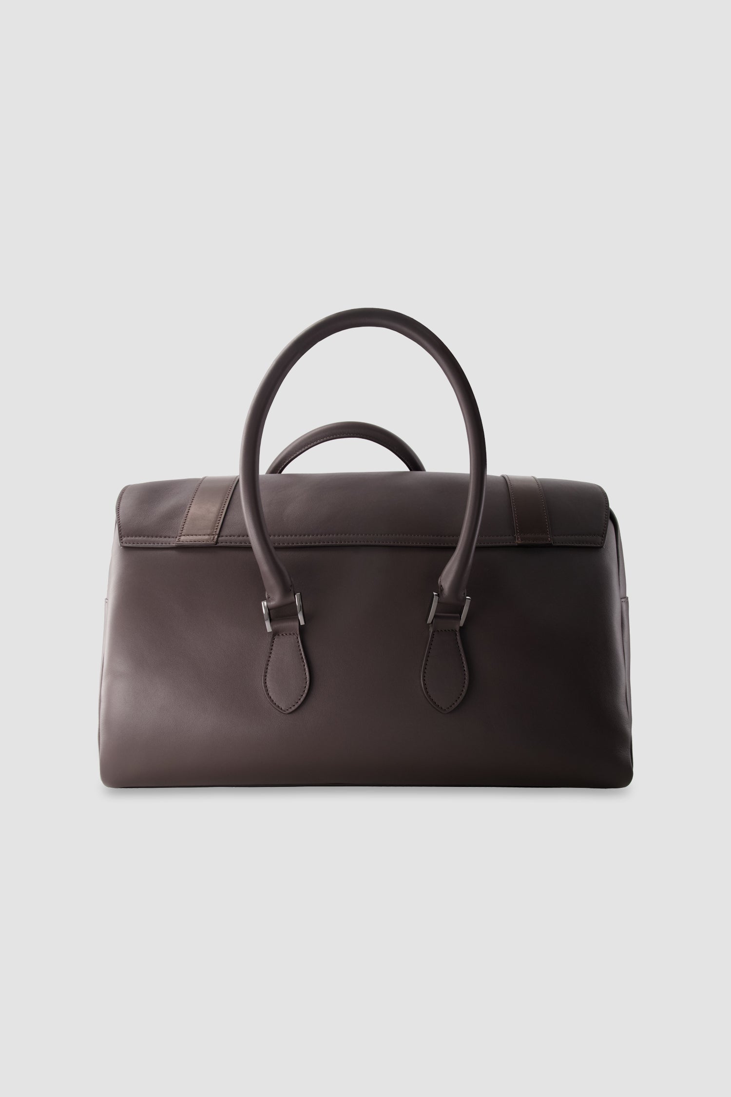 Kiton Dark Brown Calfskin Shopper Bag