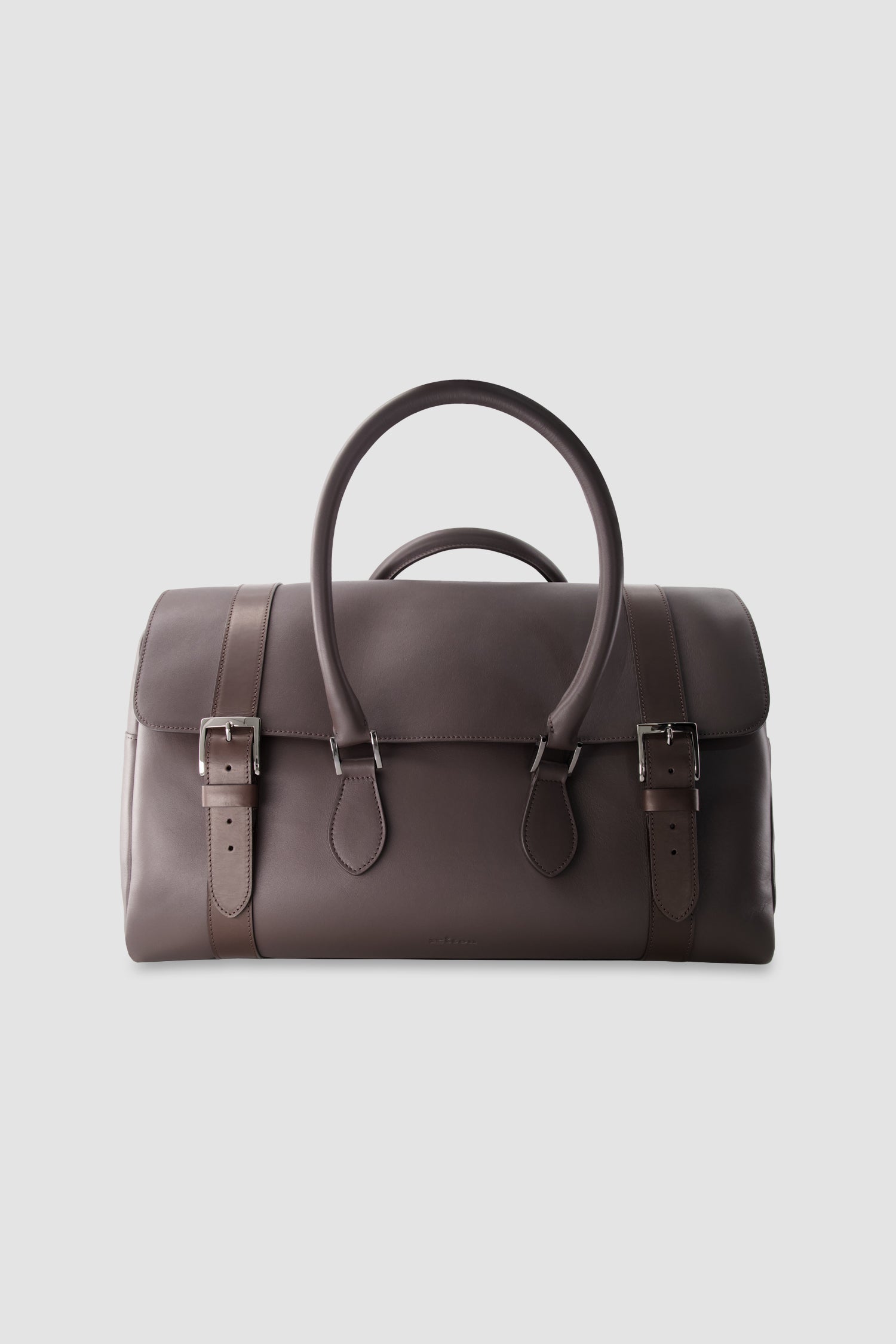 Kiton Dark Brown Calfskin Shopper Bag