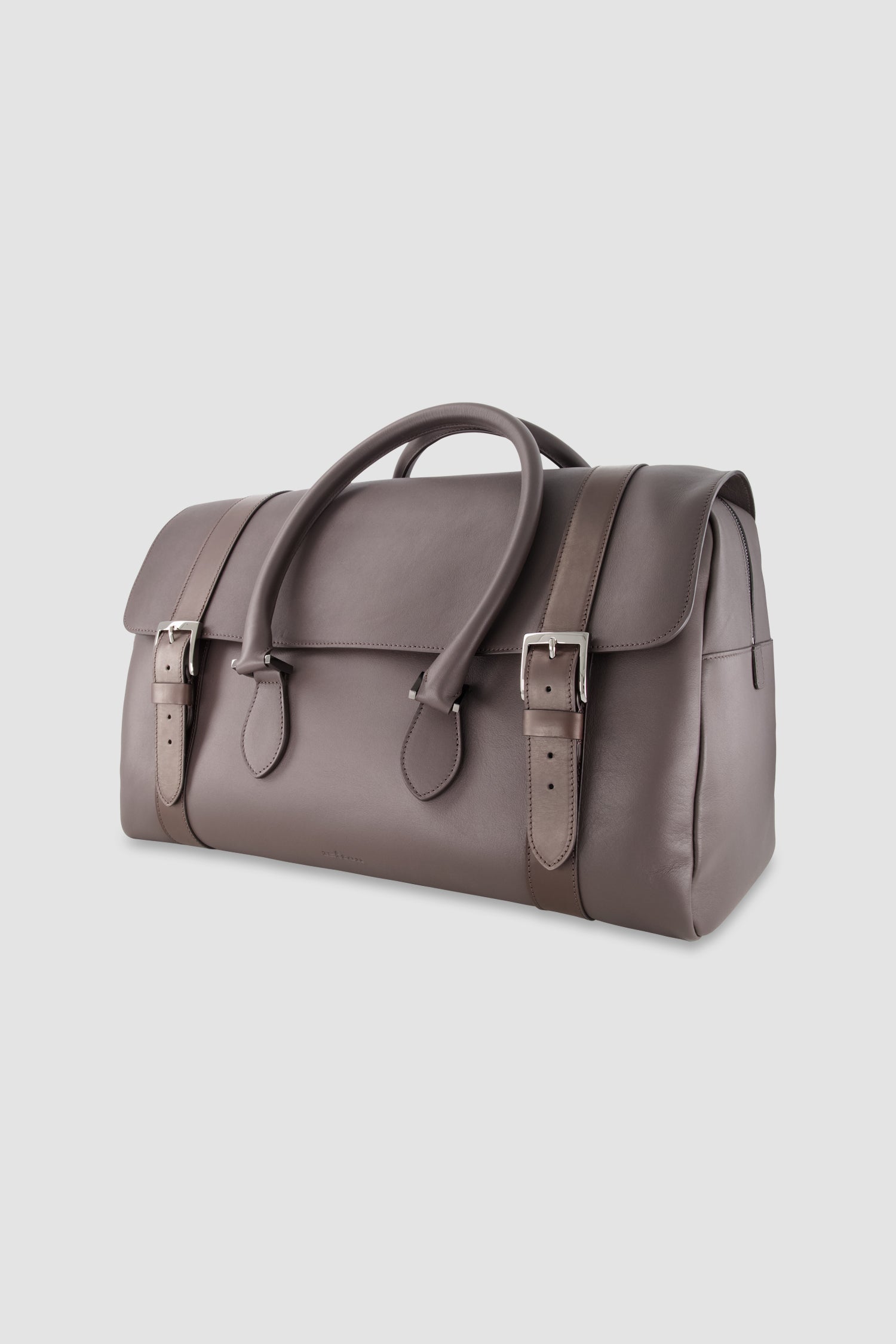 Kiton Dark Brown Calfskin Shopper Bag