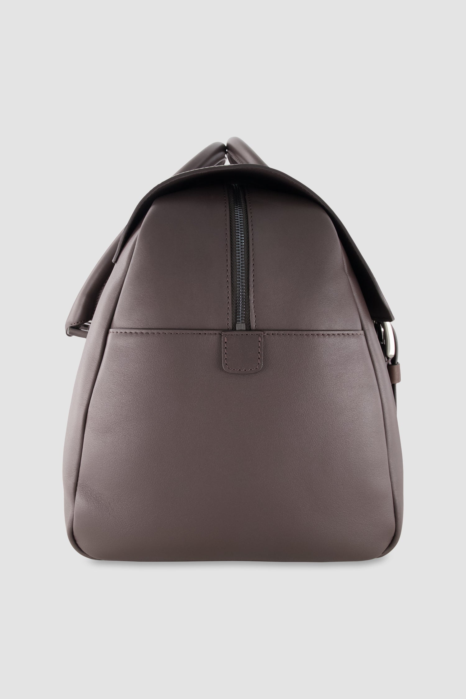 Kiton Dark Brown Calfskin Shopper Bag