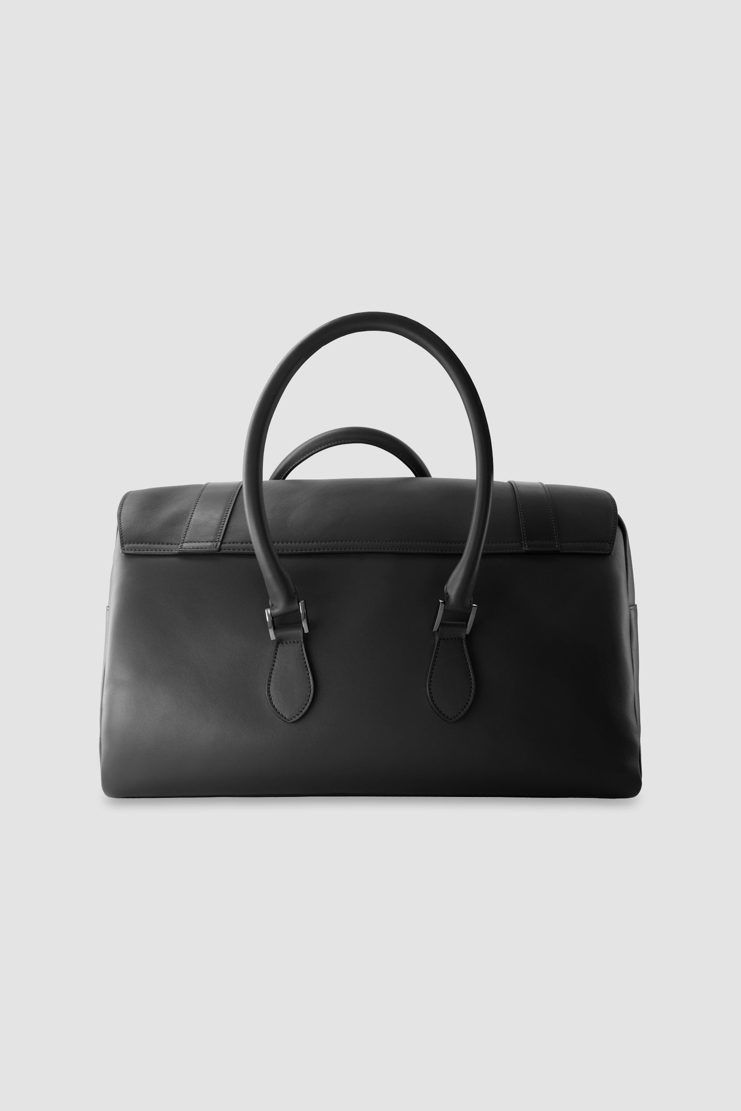 Kiton Black Calfskin Shopper Bag