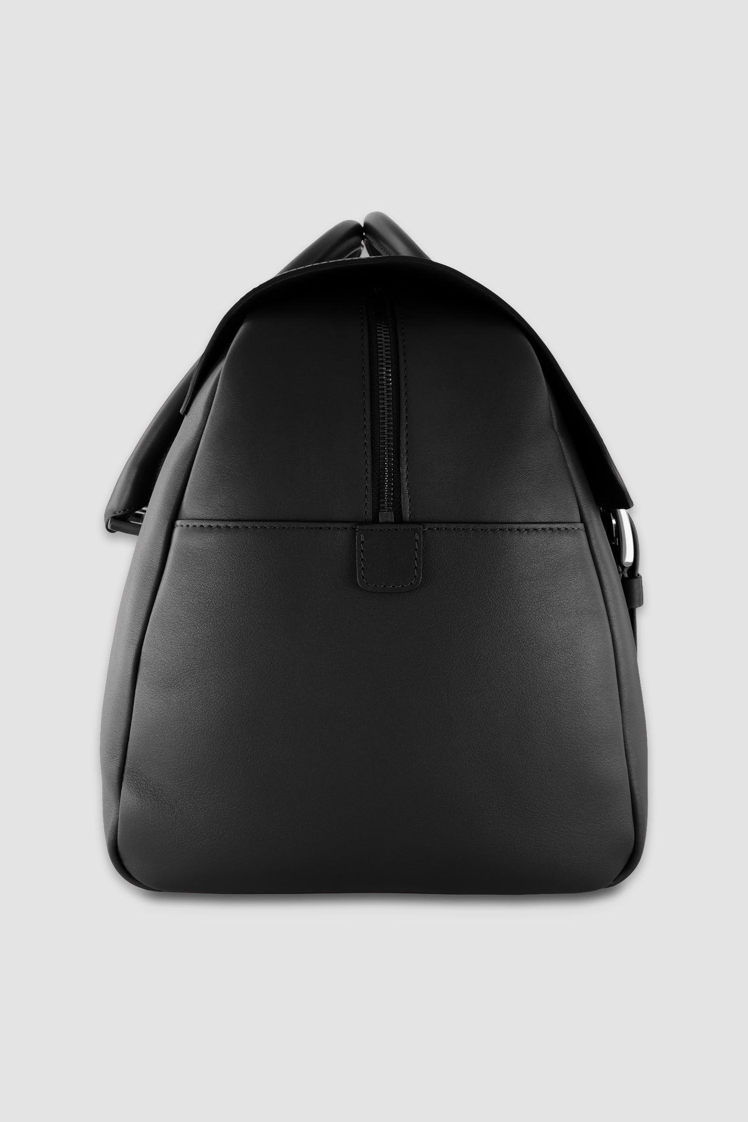 Kiton Black Calfskin Shopper Bag