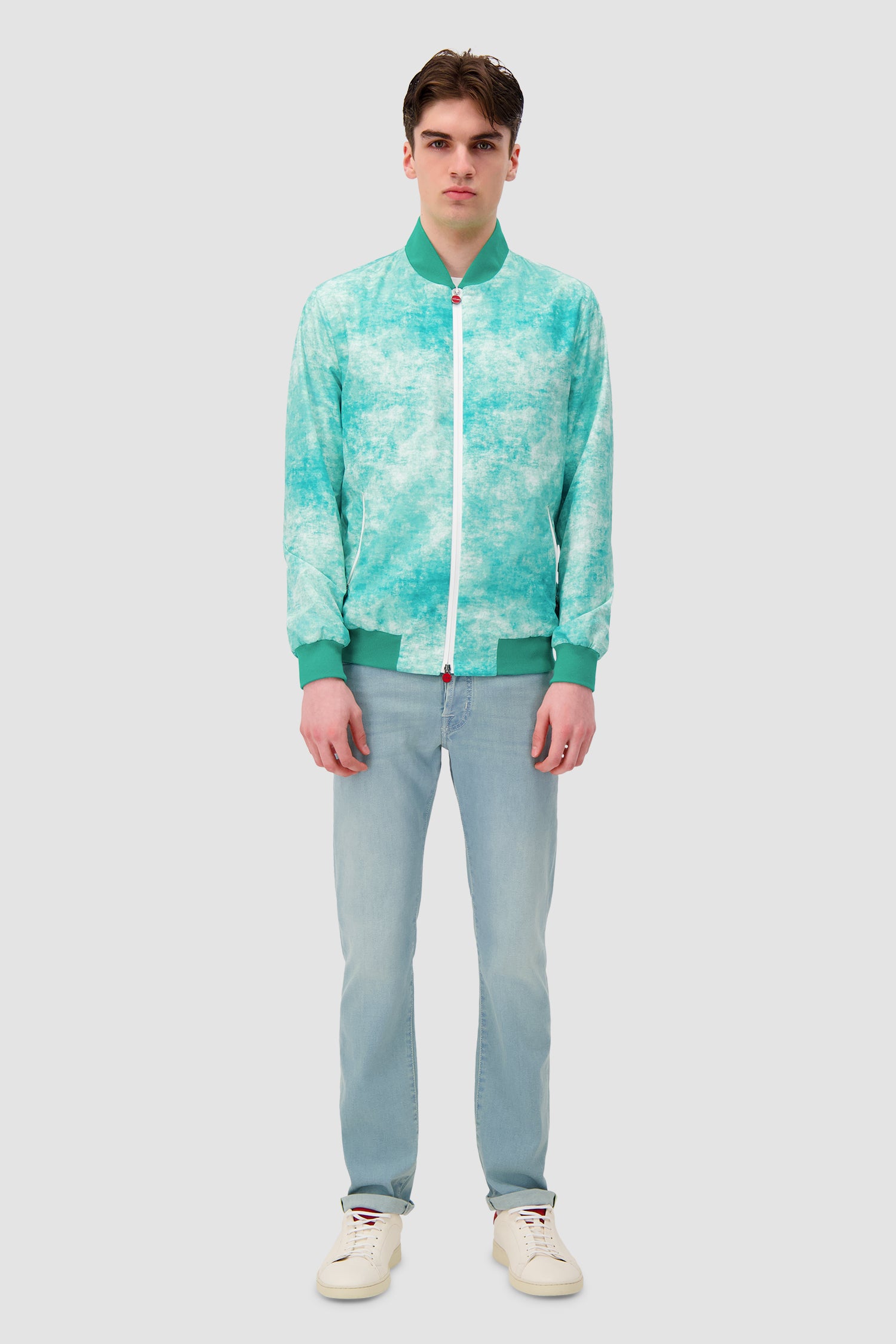 Blouson aviateur teal Kiton