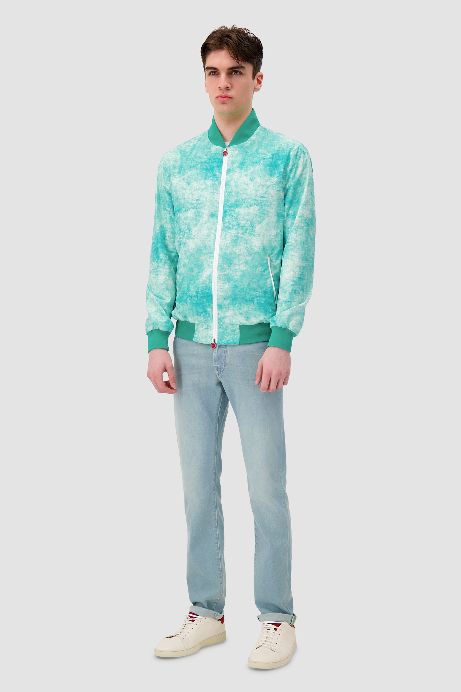 Blouson aviateur teal Kiton