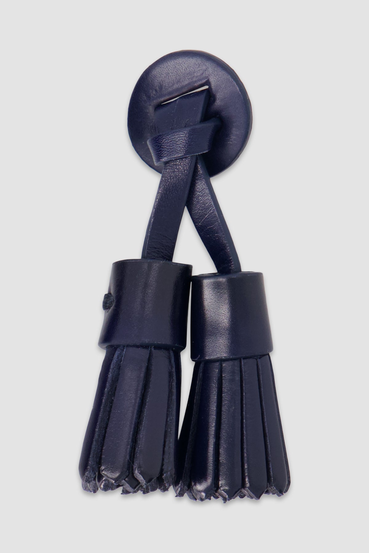 Santoni Navy Loafer Tassels