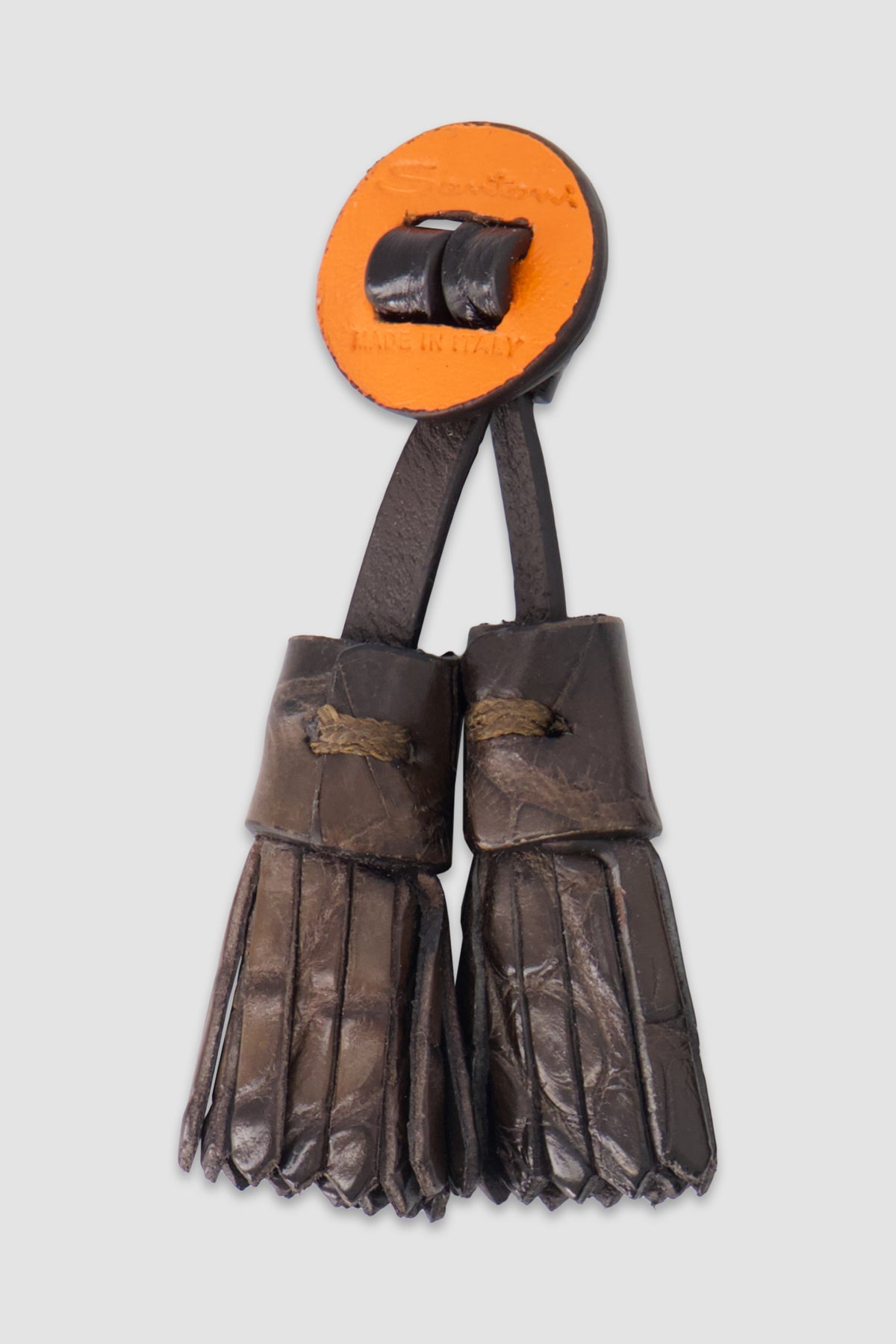 Santoni Brown Loafer Tassels