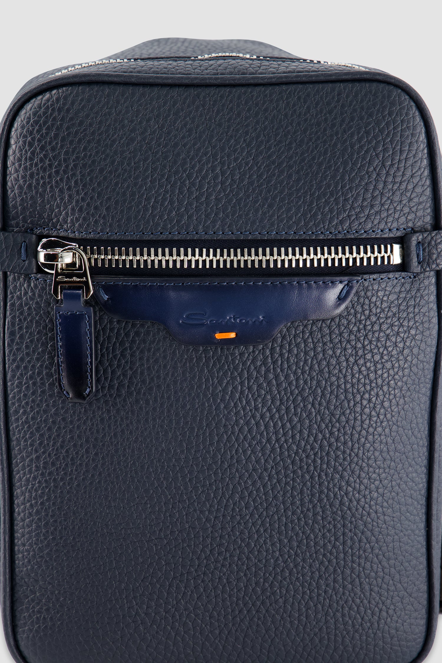 Santoni Navy Leather Cross-body Bag