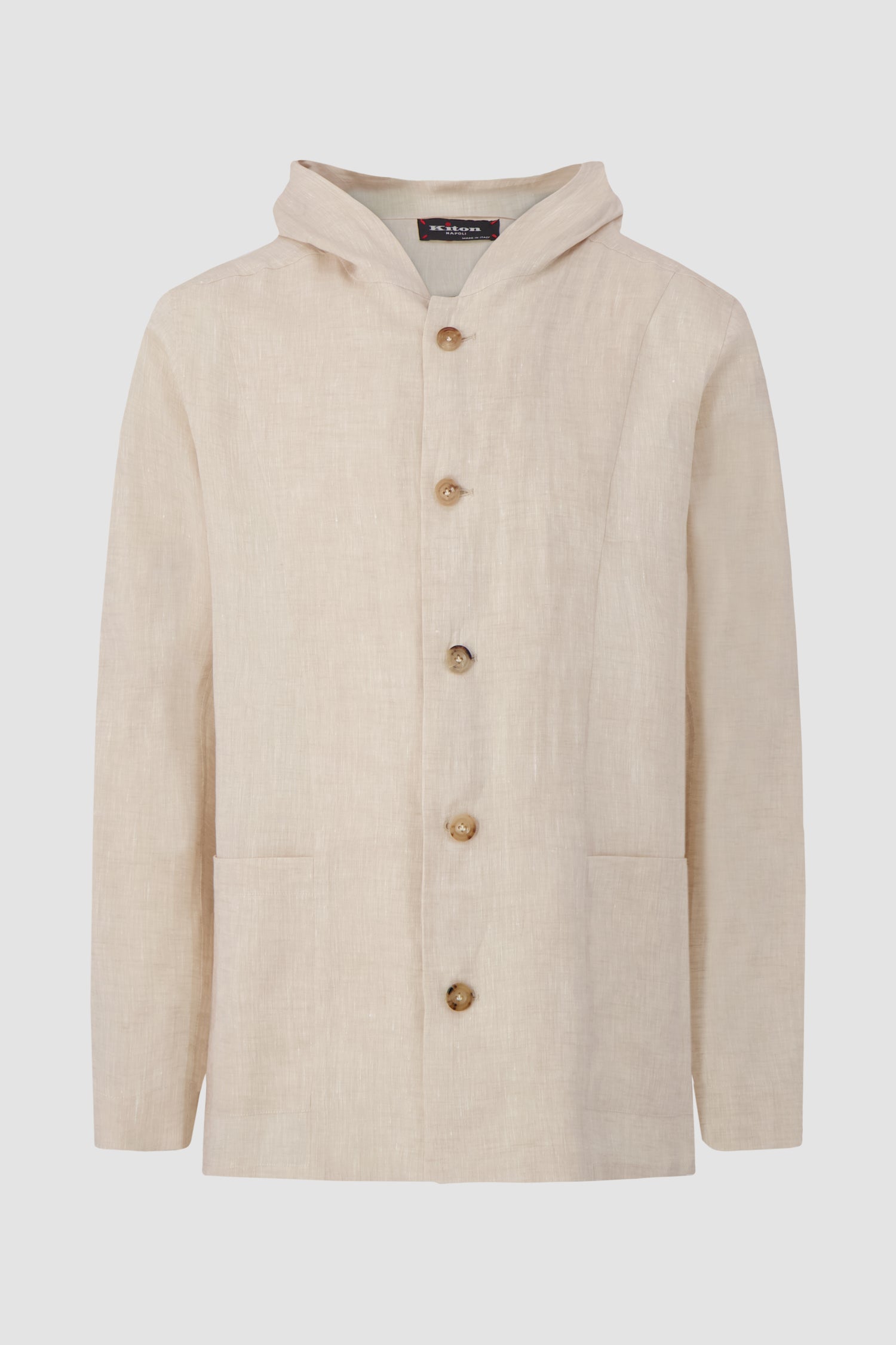 Kiton Cream Hooded Luca Blazer