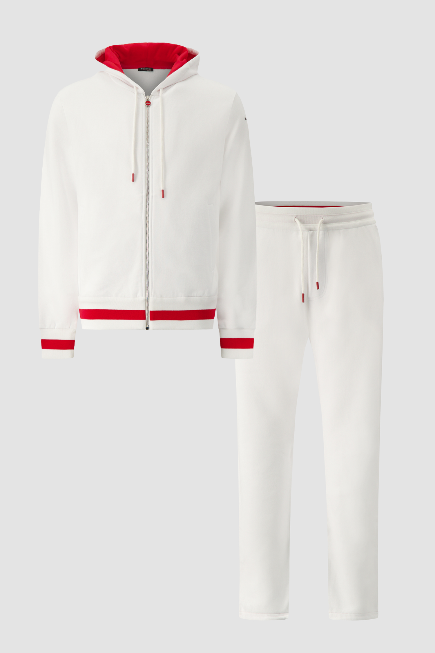 Kiton White/Red Cotton Tracksuit