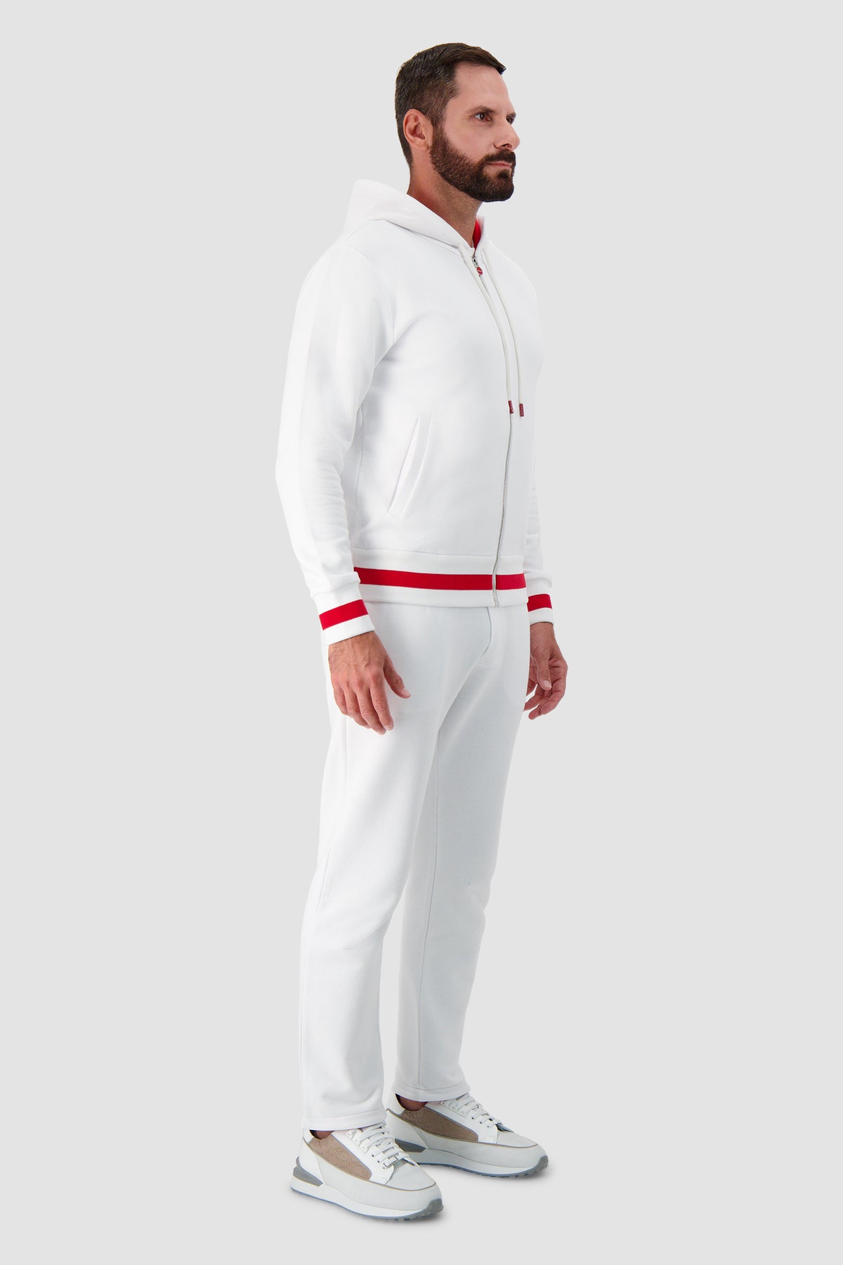 Kiton White/Red Cotton Tracksuit