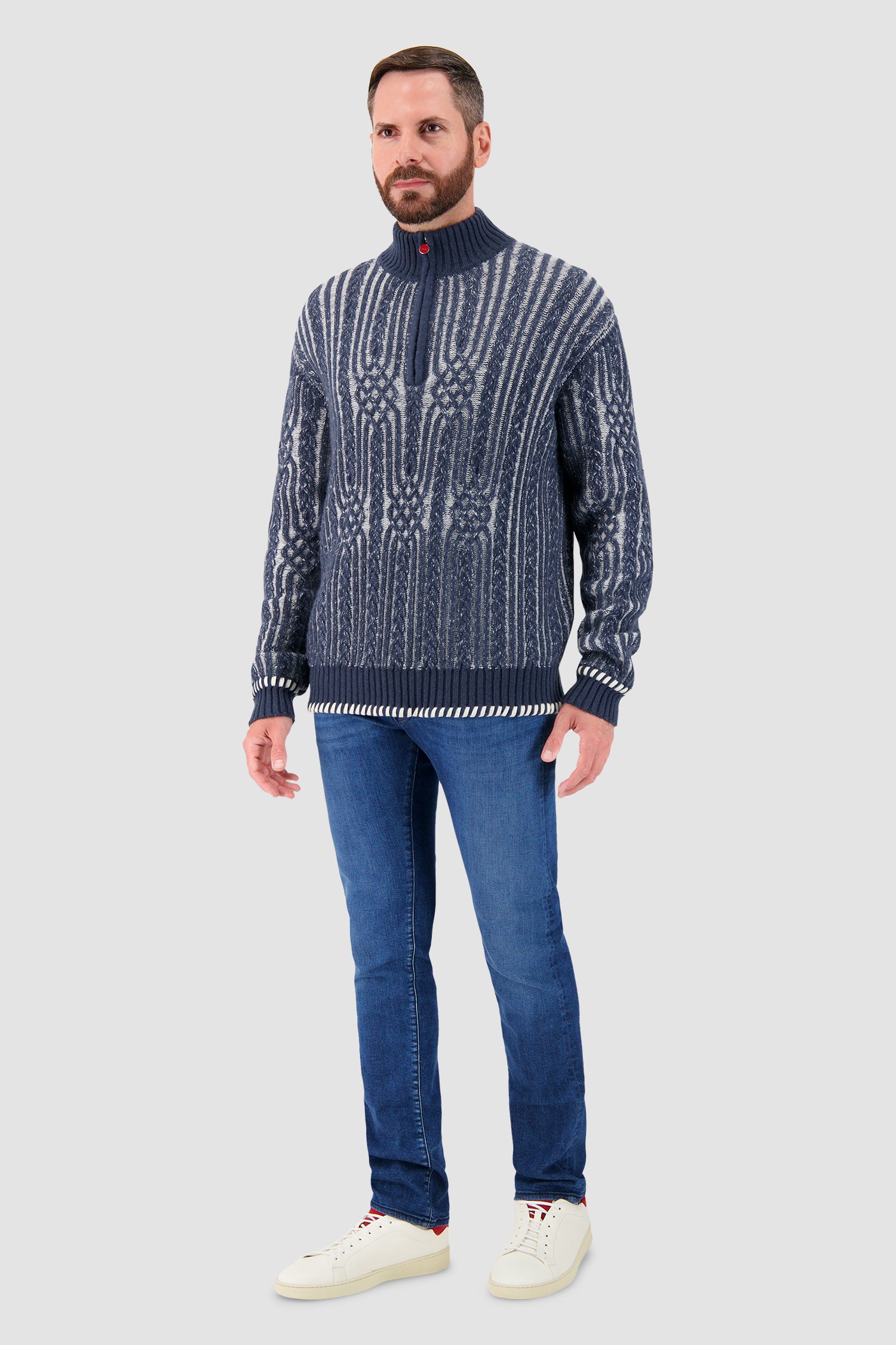 Pull en maille torsadée Kiton