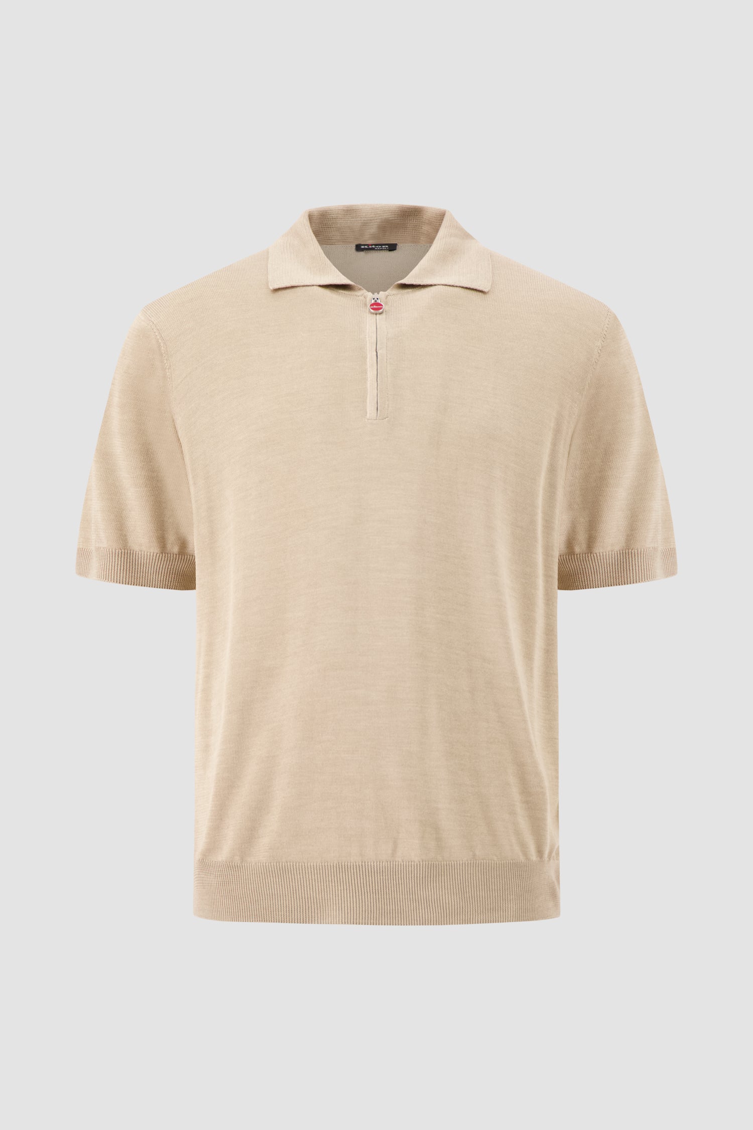 Kiton Beige Silk Polo