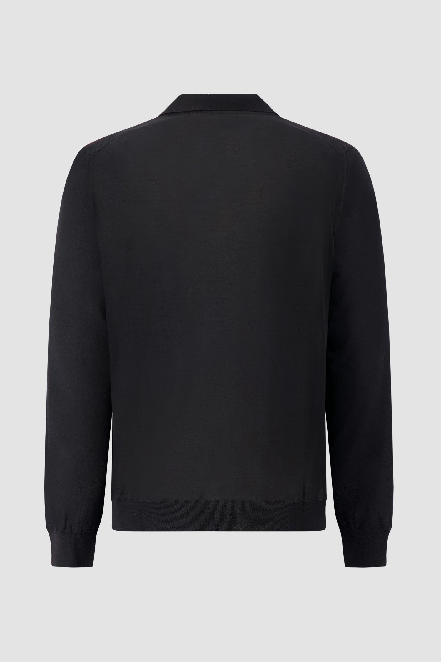 Kiton Black Half-Zip Polo Sweater