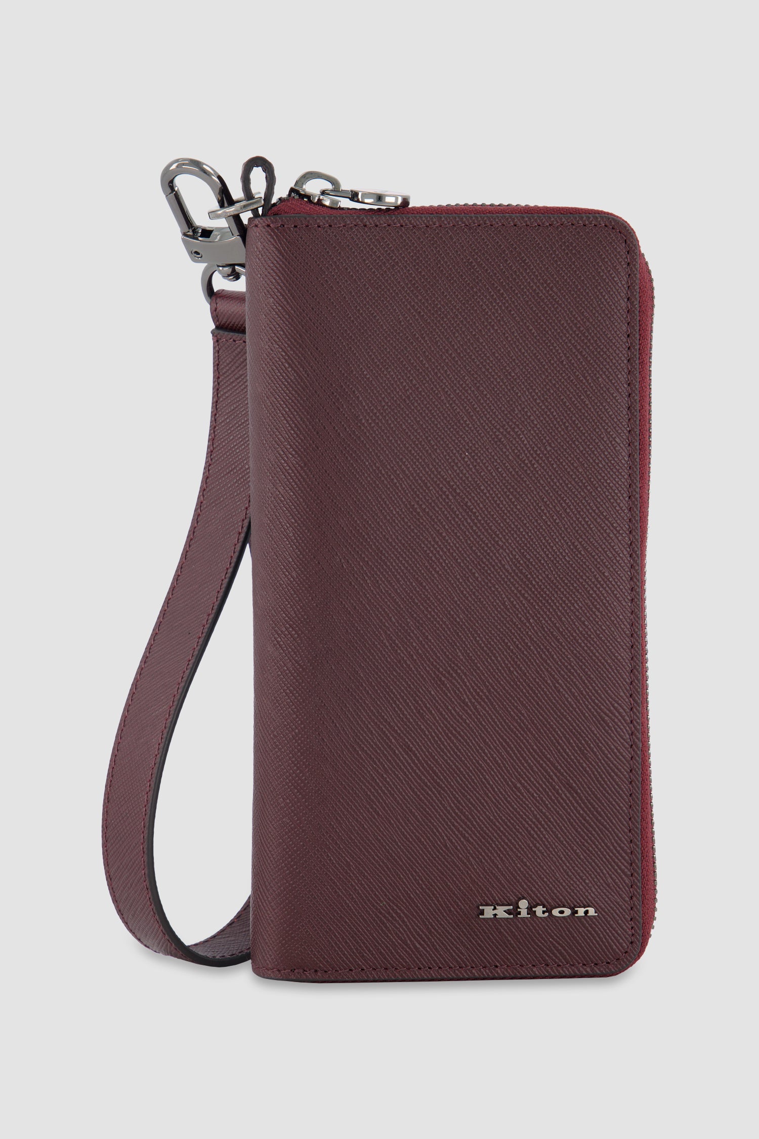 Kiton, support de téléphone en cuir de cerf blanc